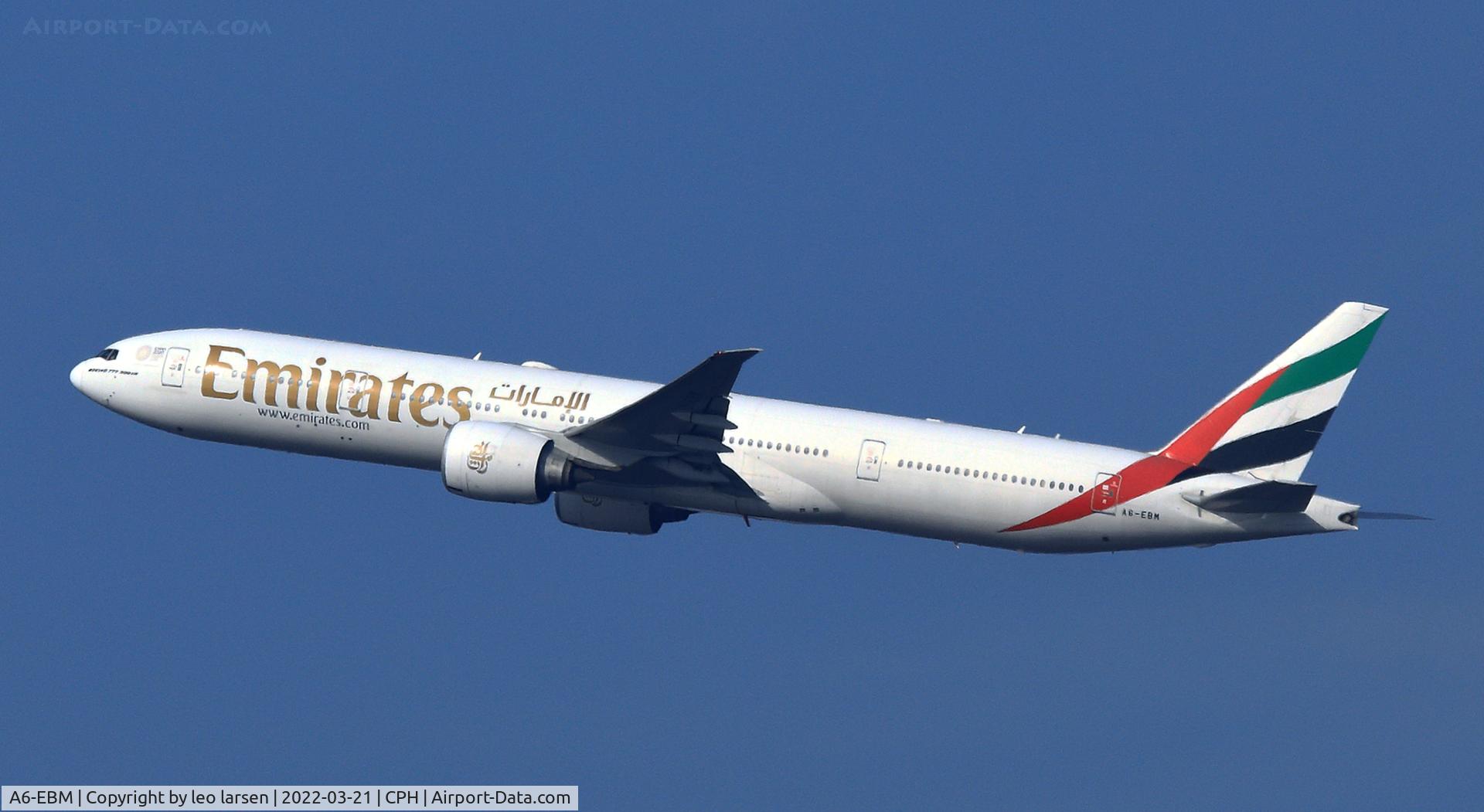 A6-EBM, 2006 Boeing 777-31H/ER C/N 34482, Copenhagen 21.3.2022