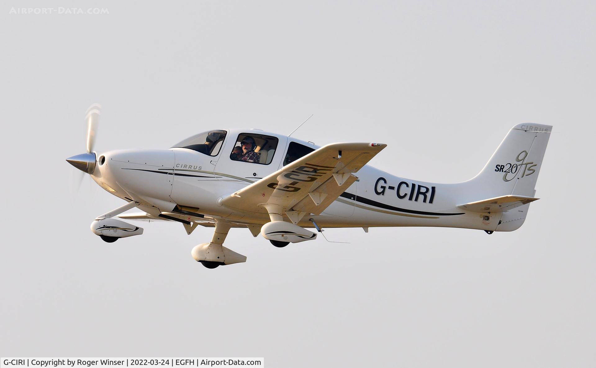 G-CIRI, 2007 Cirrus SR20 C/N 1791, Visiting SR20 GTS departing Runway 22.