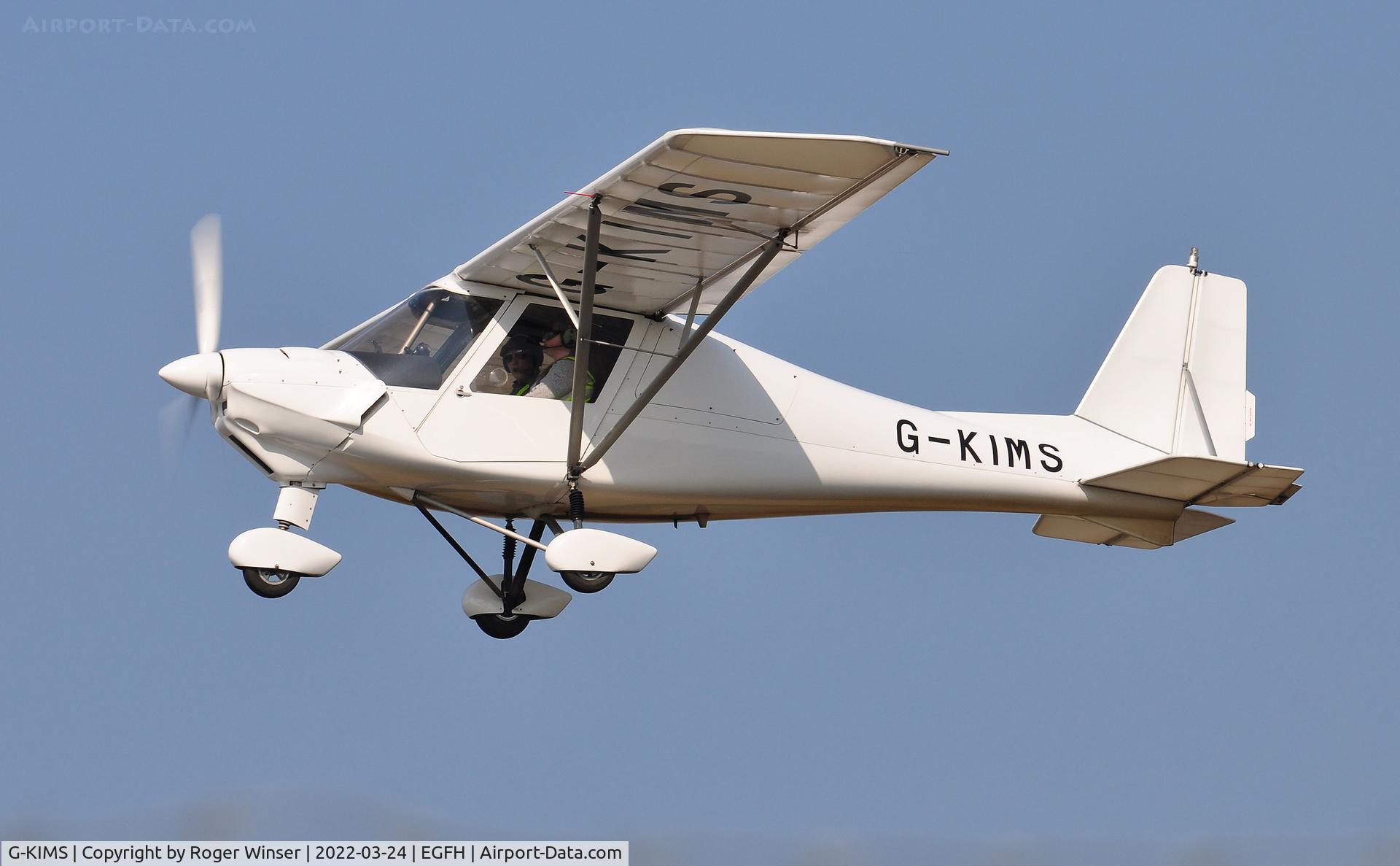 G-KIMS, 2017 Comco Ikarus C42 FB100 C/N 1704-7497, Resident C42 operated by Gower Flight Centre departing Runway 22.
