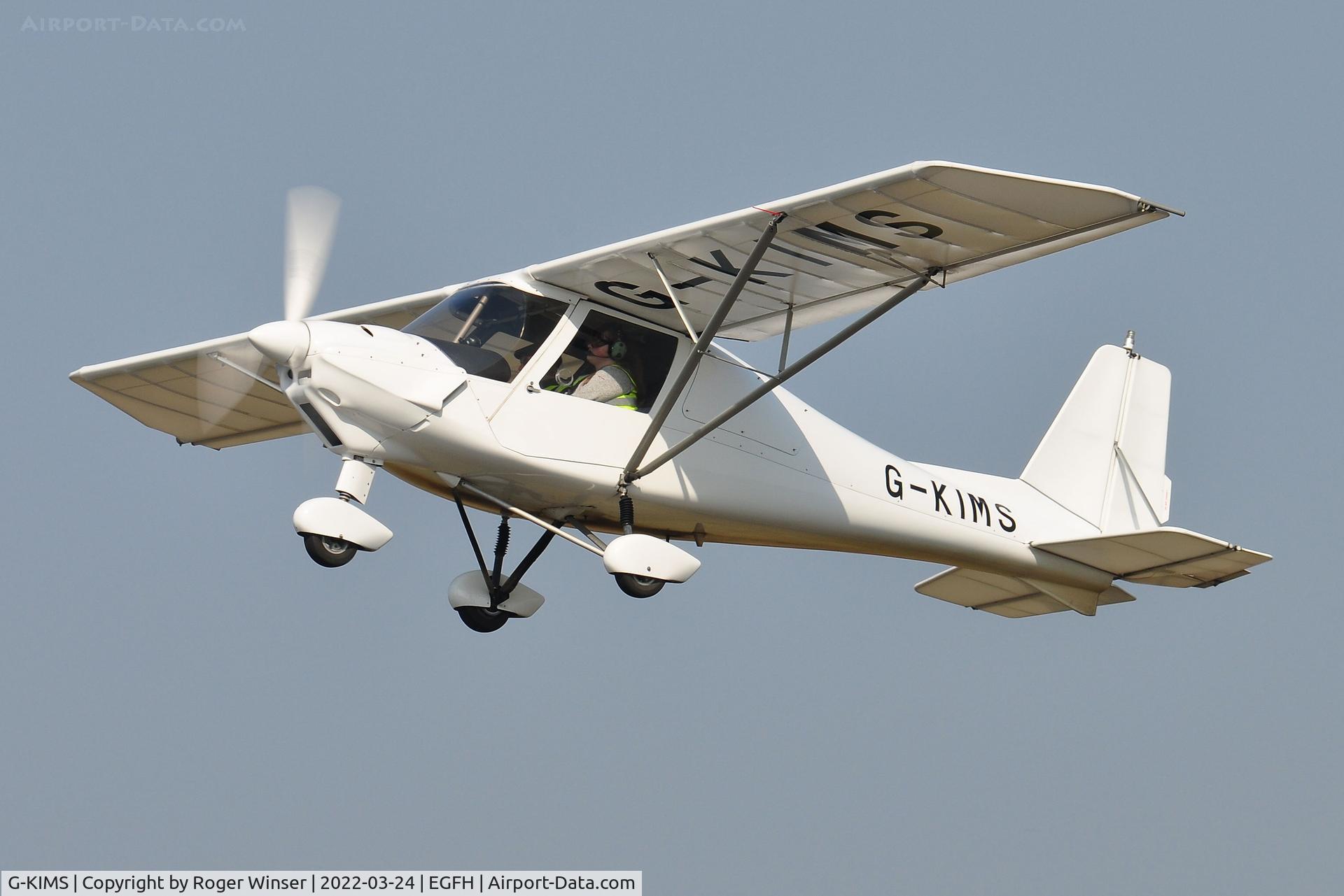 G-KIMS, 2017 Comco Ikarus C42 FB100 C/N 1704-7497, Resident C42 operated by Gower Flight Centre departing Runway 22.