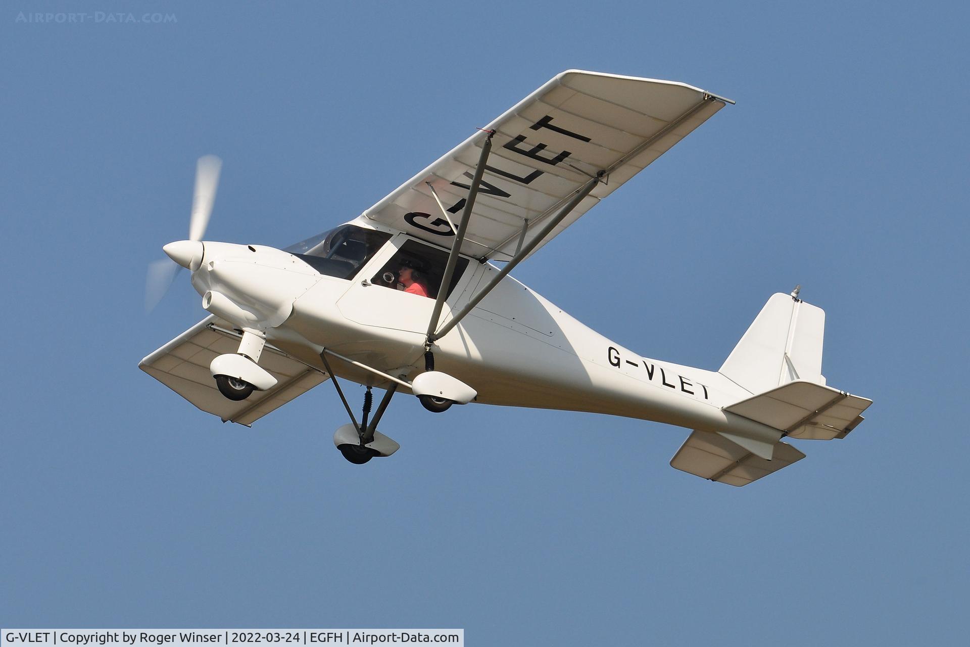 G-VLET, 2020 Comco Ikarus C42 FB100 Bravo C/N 2002-7587, Resident C42 operated by Gower Flight Centre departing Runway 22.