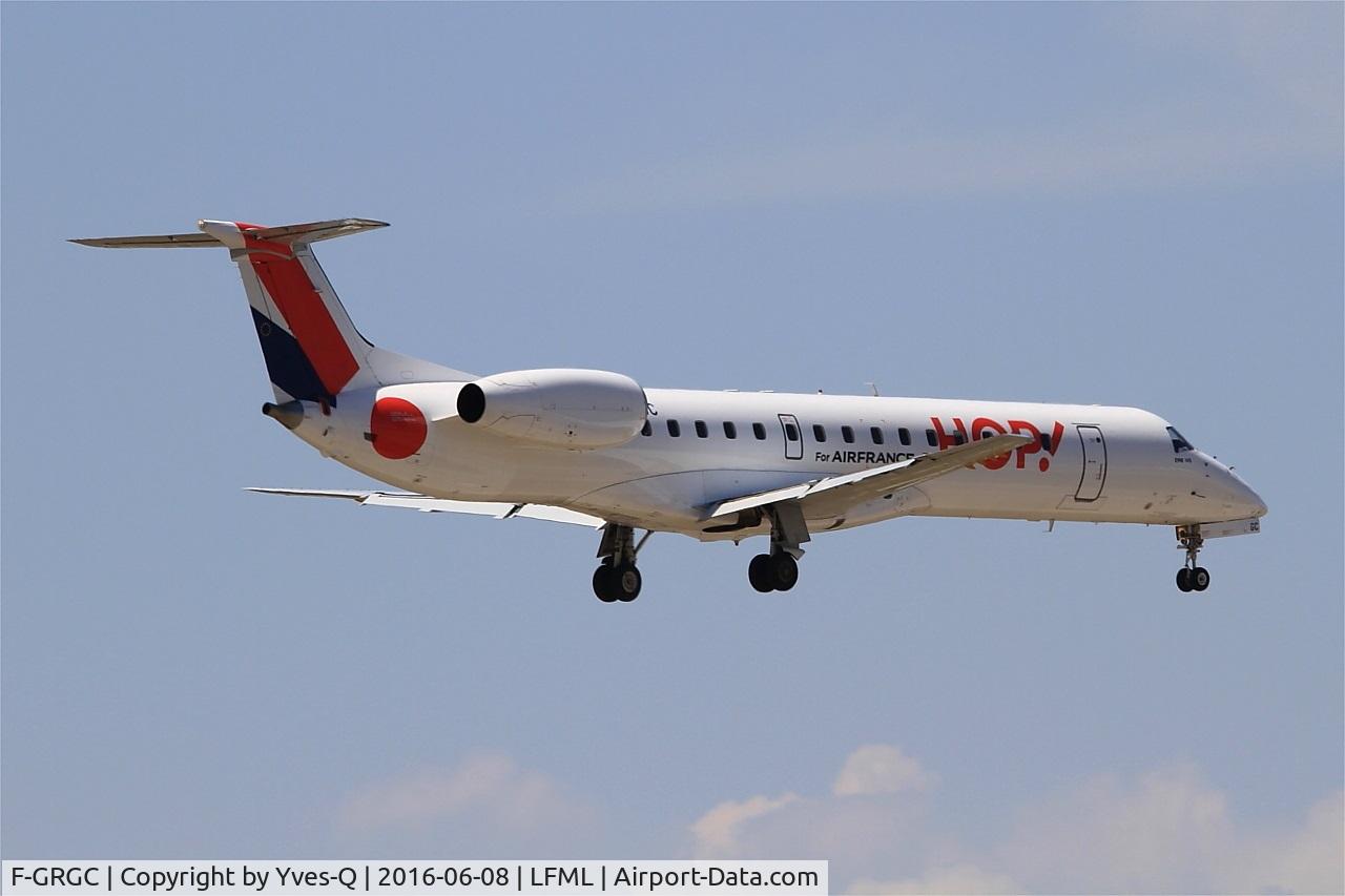 F-GRGC, 1997 Embraer EMB-145EU (ERJ-145EU) C/N 145012, Embraer EMB-145EU, On final Rwy 32R, Marseille-Provence Airport (LFML-MRS)