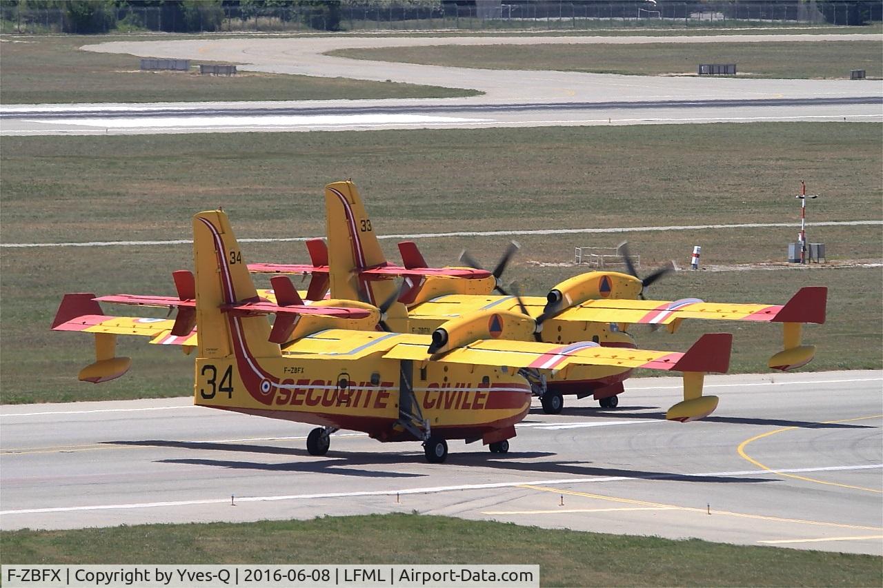 F-ZBFX, Canadair CL-215-6B11 CL-415 C/N 2007, Canadair CL-415, Ready to take off rwy 31R, Marseille-Provence Airport (LFML-MRS)