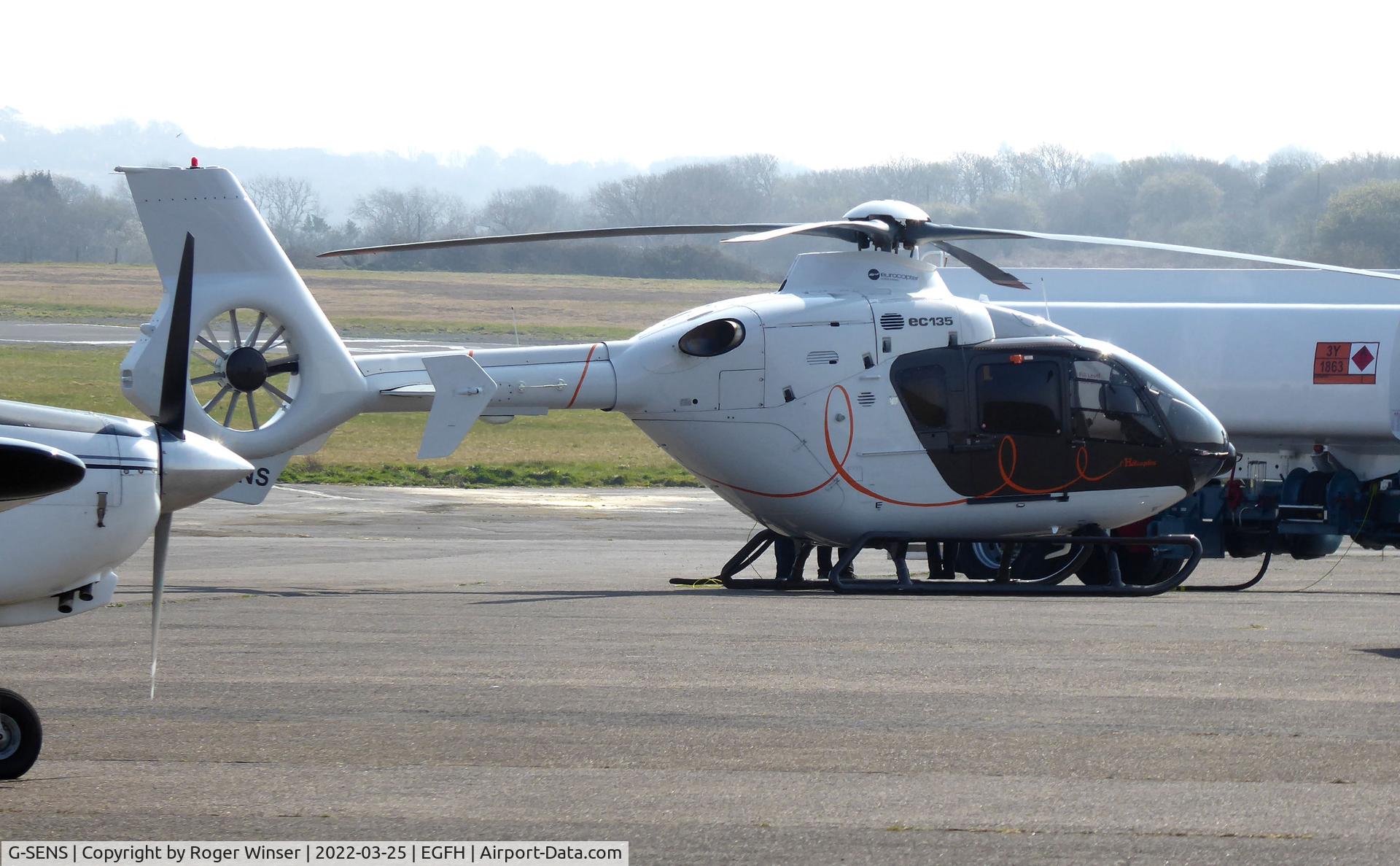 G-SENS, 2009 Eurocopter EC-135T-2+ C/N 0833, Visiting helicopter operated by Saville Air Services (care of Capital Air Services Ltd).