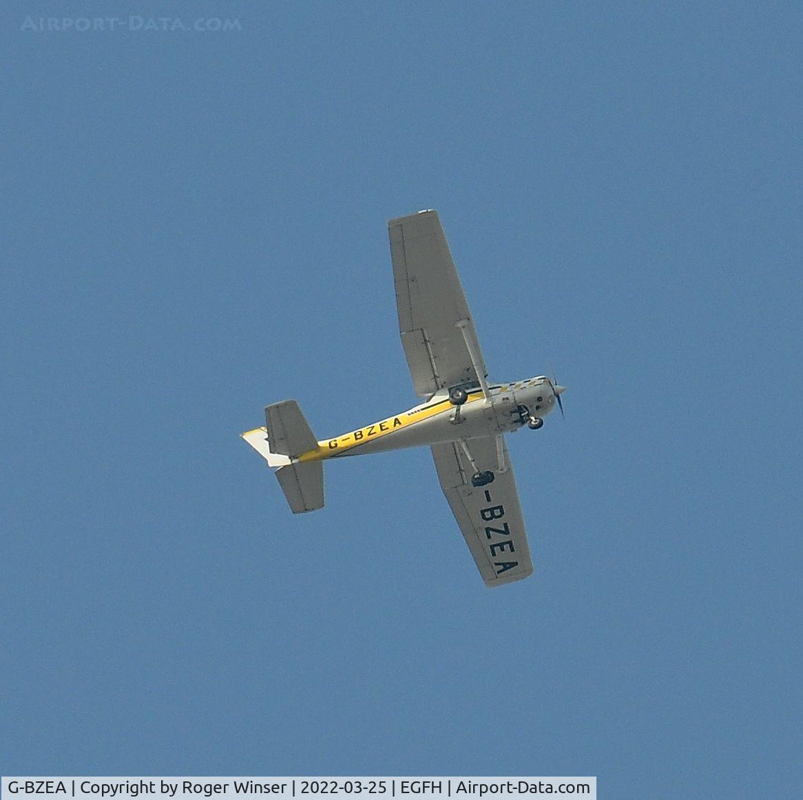 G-BZEA, 1979 Cessna A152 Aerobat C/N A152-0824, Passing over the airport.