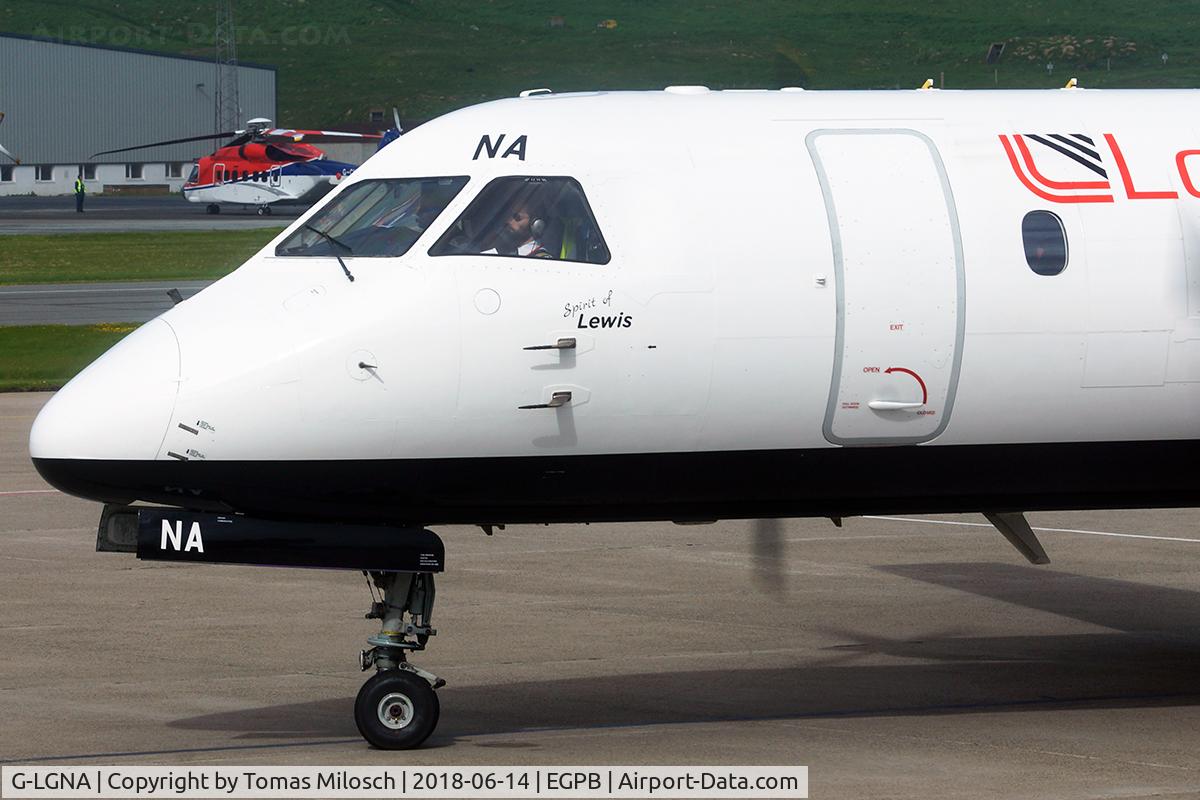 G-LGNA, 1990 Saab 340B C/N 340B-199, UK's northernmost airport on the Shetland islands