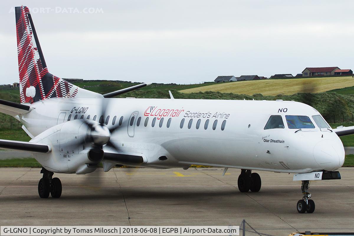 G-LGNO, 1995 Saab 2000 C/N 2000-013, UK's northernmost airport on the Shetland Islands