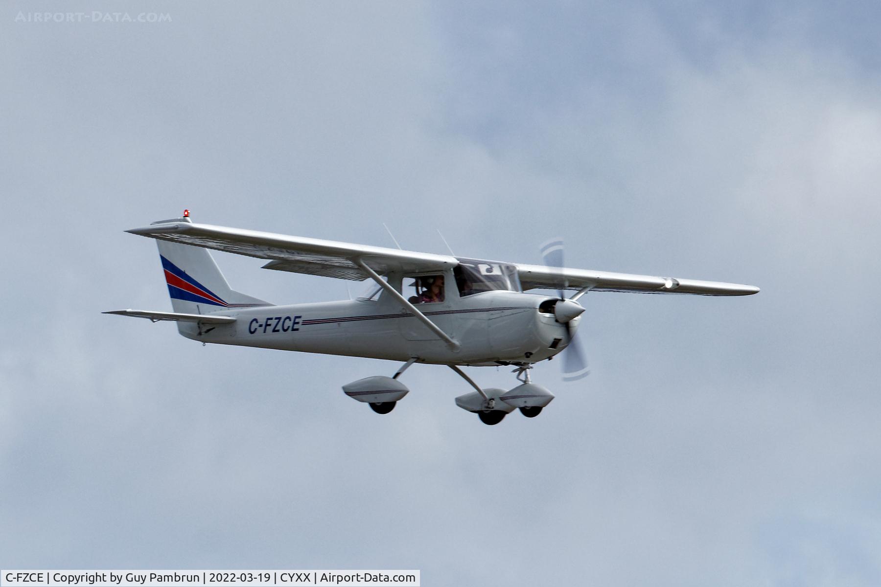 C-FZCE, 1968 Cessna 150H C/N 15068631, Landing on 07