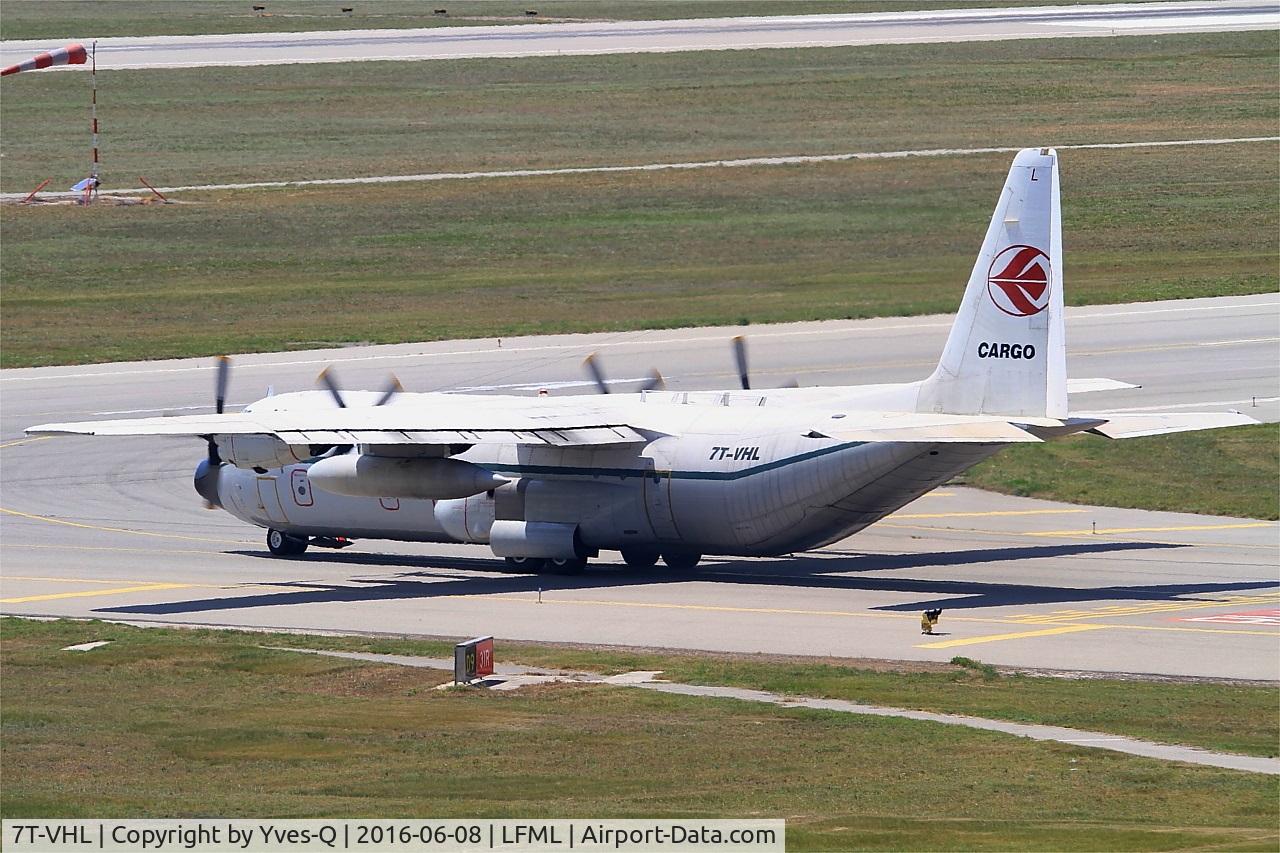 7T-VHL, 1981 Lockheed L-100-30 Hercules (L-382G) C/N 382-4886, Lockheed L-100-30 Hercules, Lining up rwy 31R, Marseille-Provence Airport (LFML-MRS)