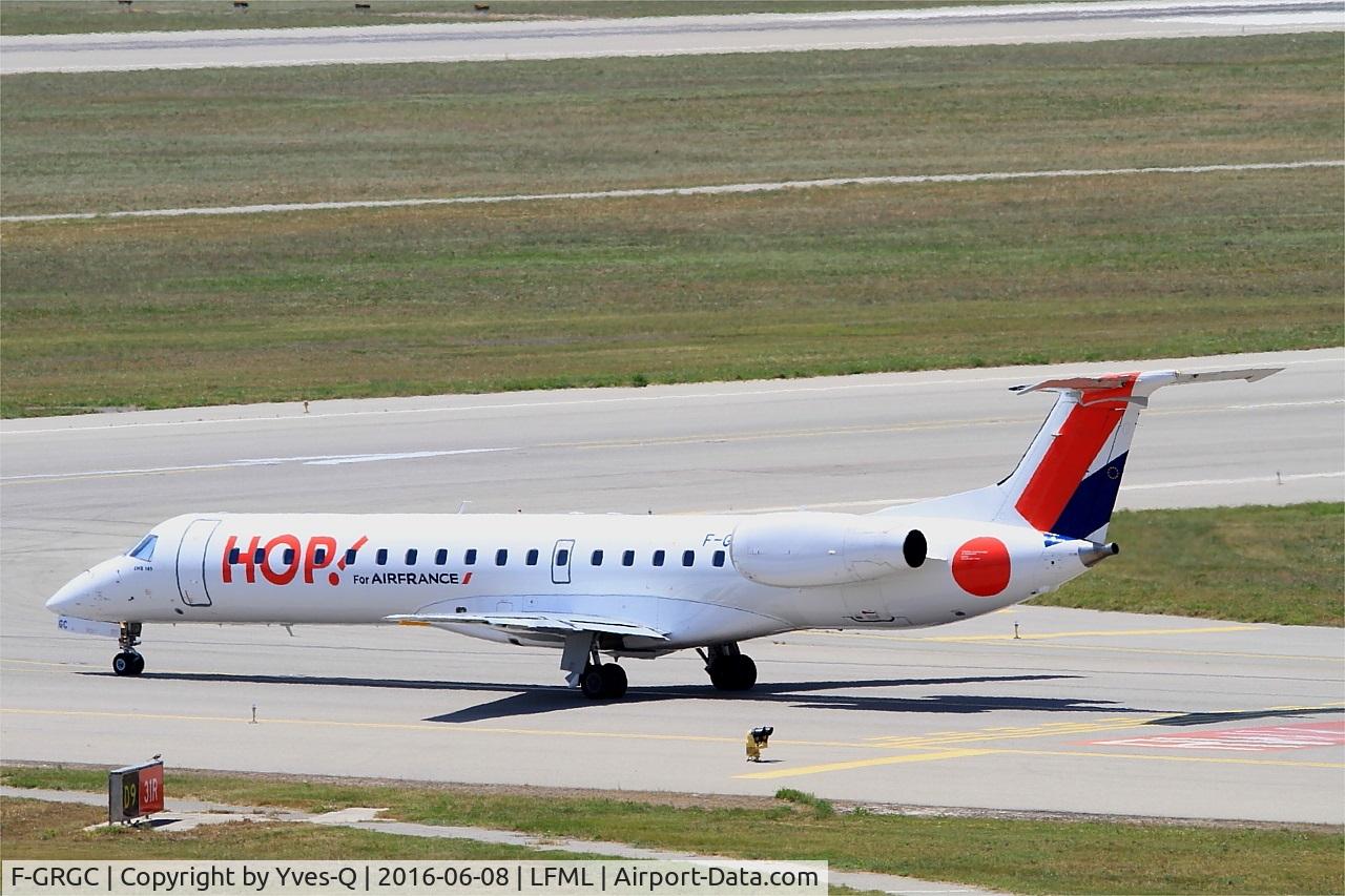 F-GRGC, 1997 Embraer EMB-145EU (ERJ-145EU) C/N 145012, Embraer EMB-145EU, Lining up Rwy 31R, Marseille-Provence Airport (LFML-MRS)