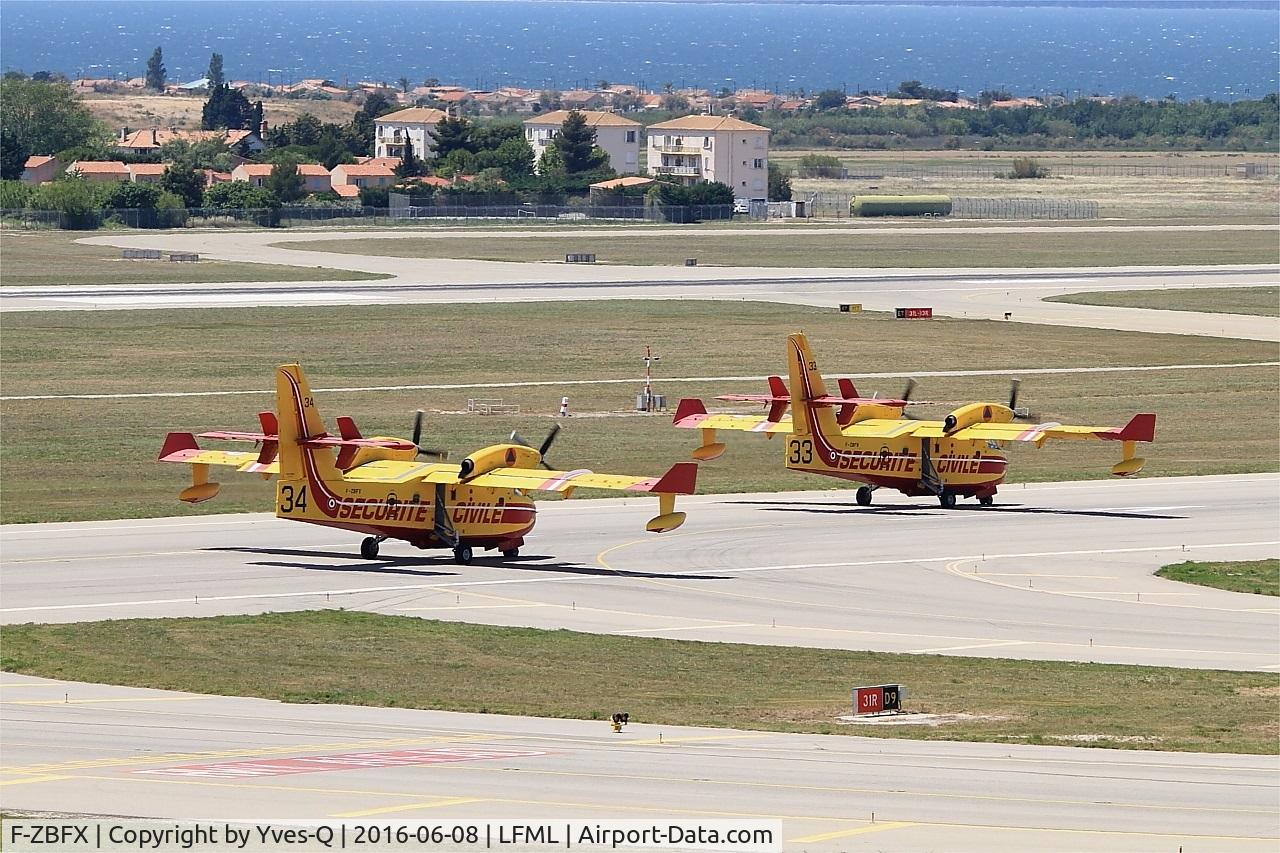 F-ZBFX, Canadair CL-215-6B11 CL-415 C/N 2007, Canadair CL-415, Ready to take off rwy 31R, Marseille-Provence Airport (LFML-MRS)