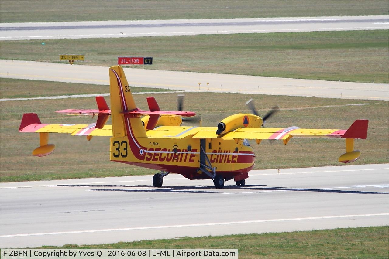 F-ZBFN, 1995 Canadair CL-215-6B11 CL-415 C/N 2006, Canadair CL-415, take off run rwy31R, Marseille-Provence Airport (LFML-MRS)