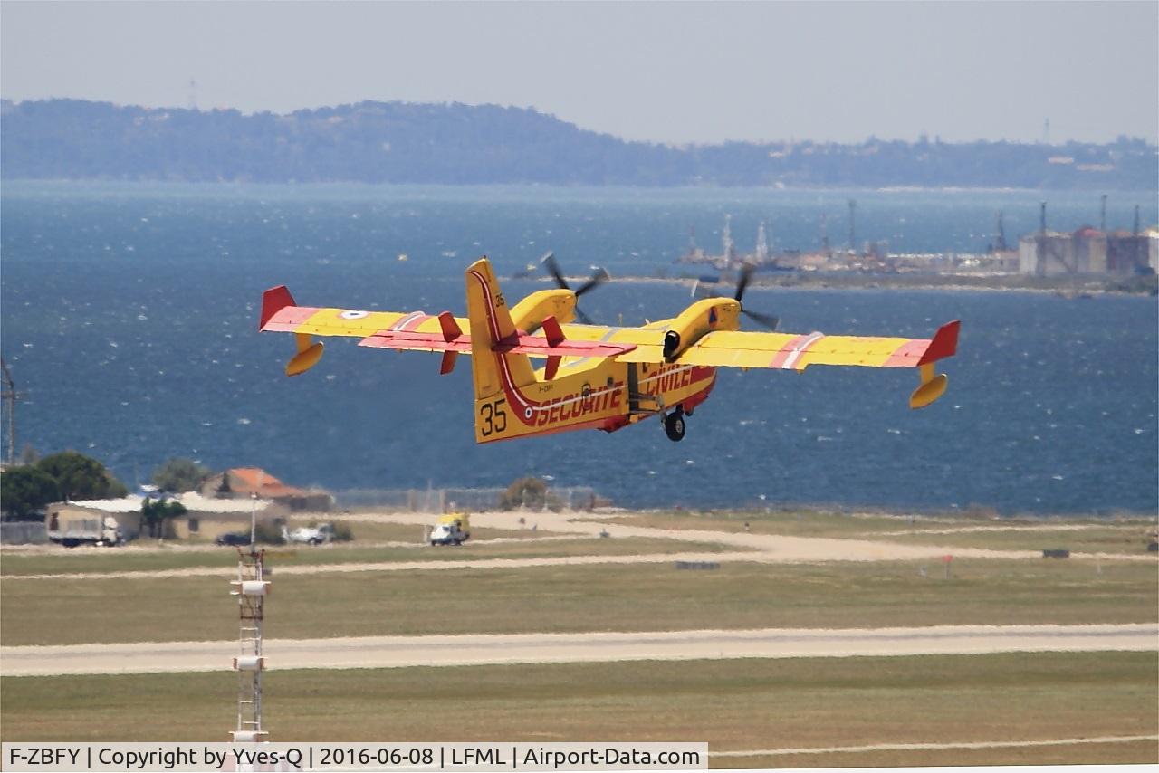 F-ZBFY, Canadair CL-215-6B11 CL-415 C/N 2010, Canadair CL-415, take off rwy31R, Marseille-Provence Airport (LFML-MRS)