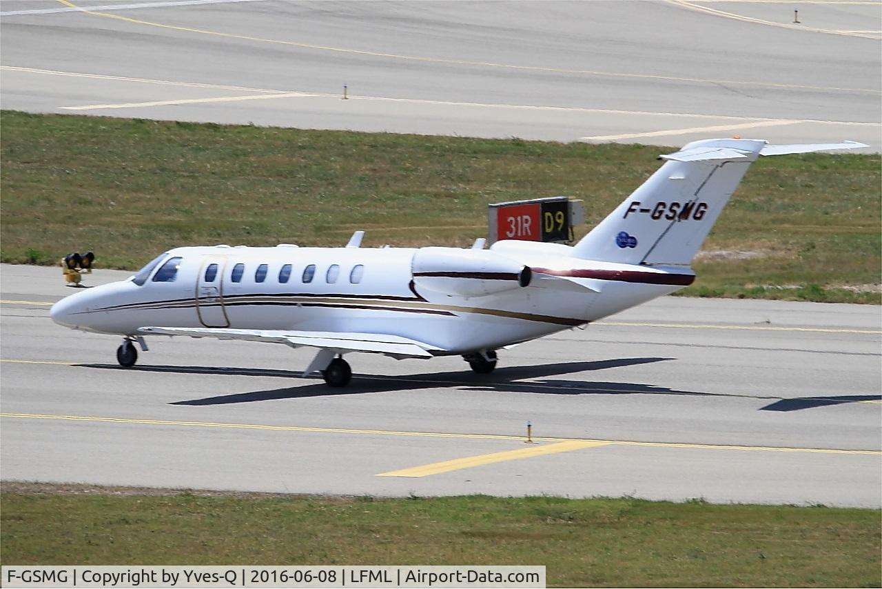 F-GSMG, 2008 Cessna 525B CitationJet CJ3 C/N 525B-0230, Cessna 525B Citation CJ3, Lining up rwy 31R, Marseille-Provence Airport (LFML-MRS)