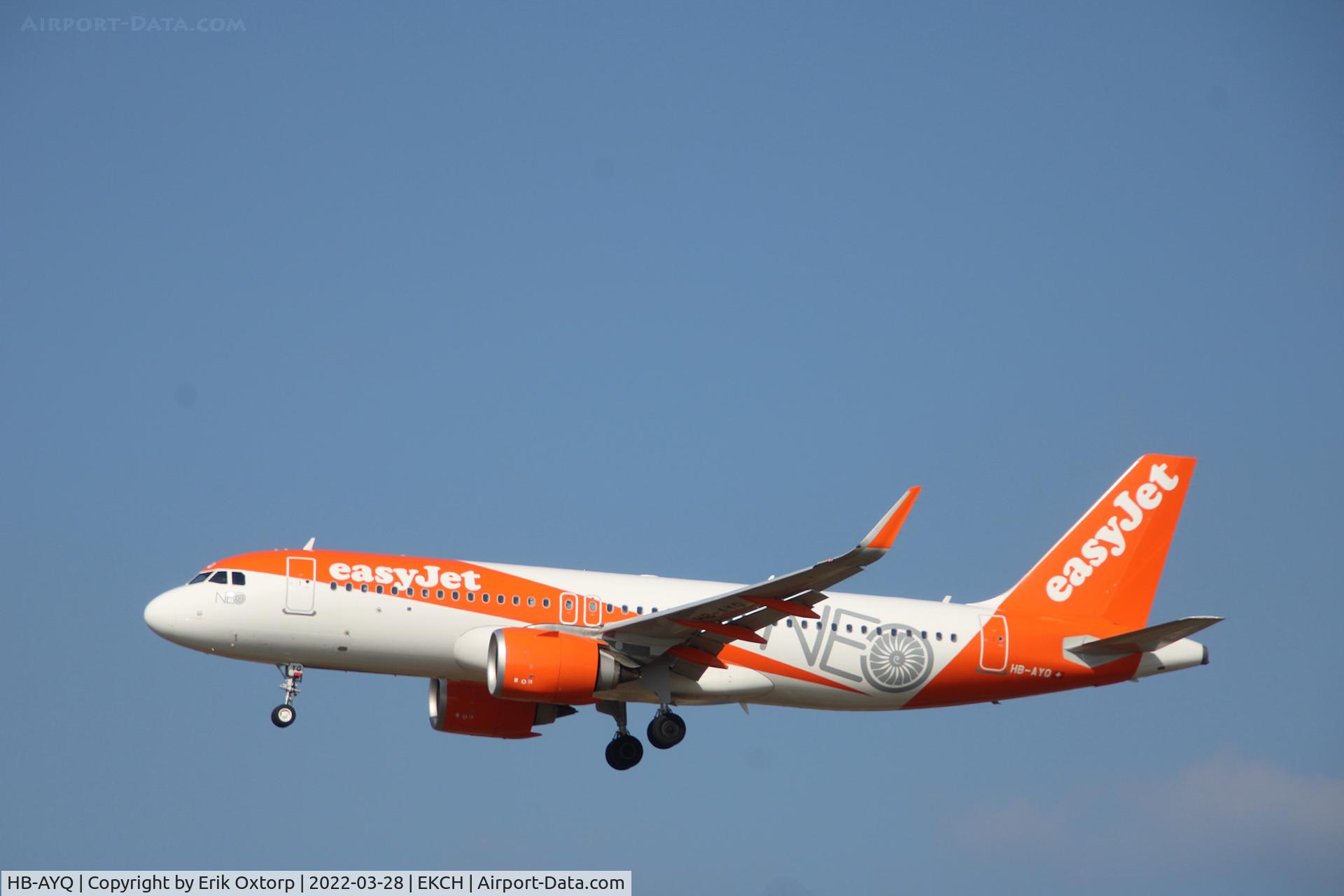 HB-AYQ, 2021 Airbus A320-251N C/N 10186, HB-AYQ landing rw 22L
