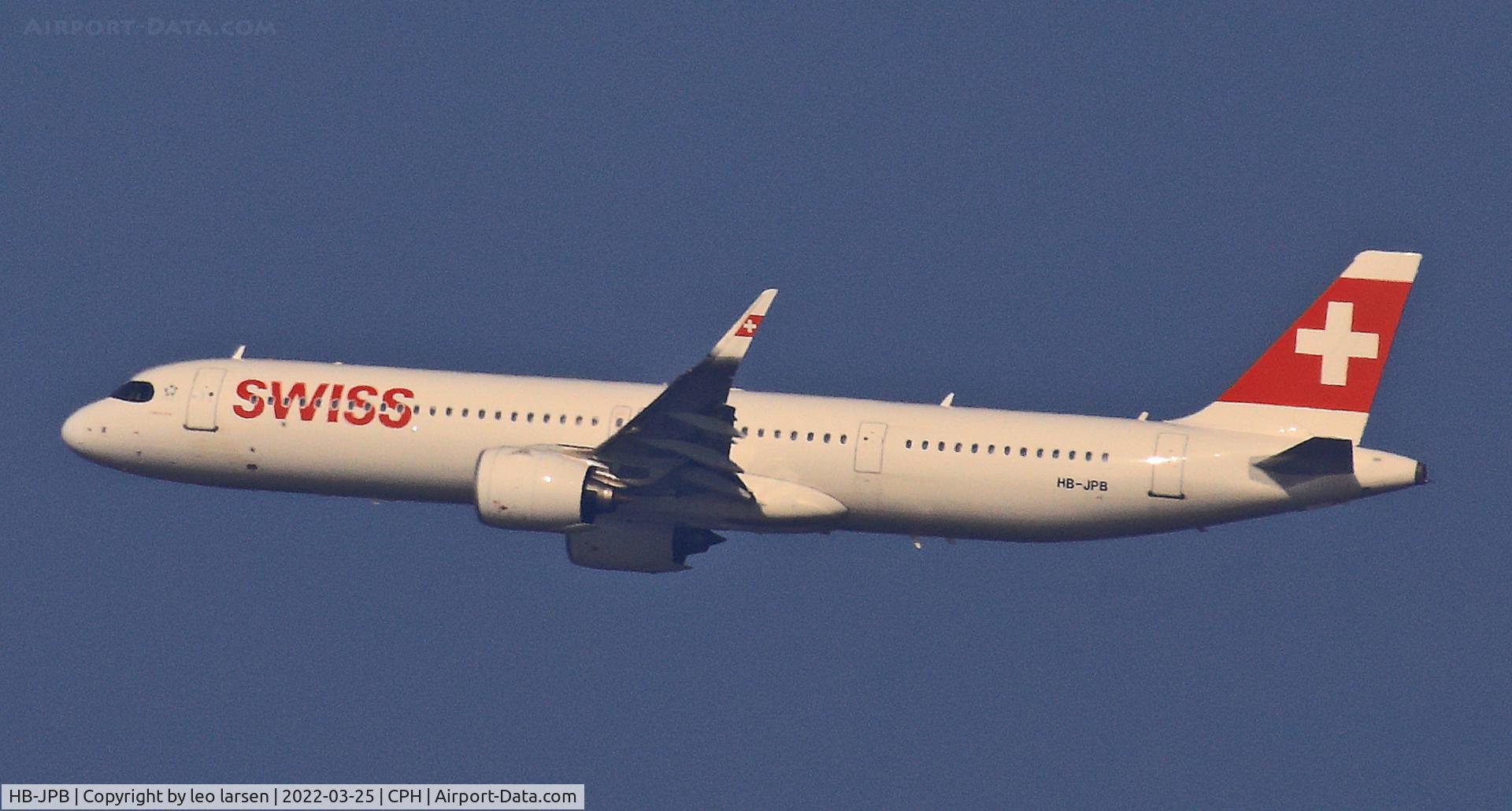 HB-JPB, 2020 Airbus A321-271NX C/N 10115, Copenhagen 25.3.2022