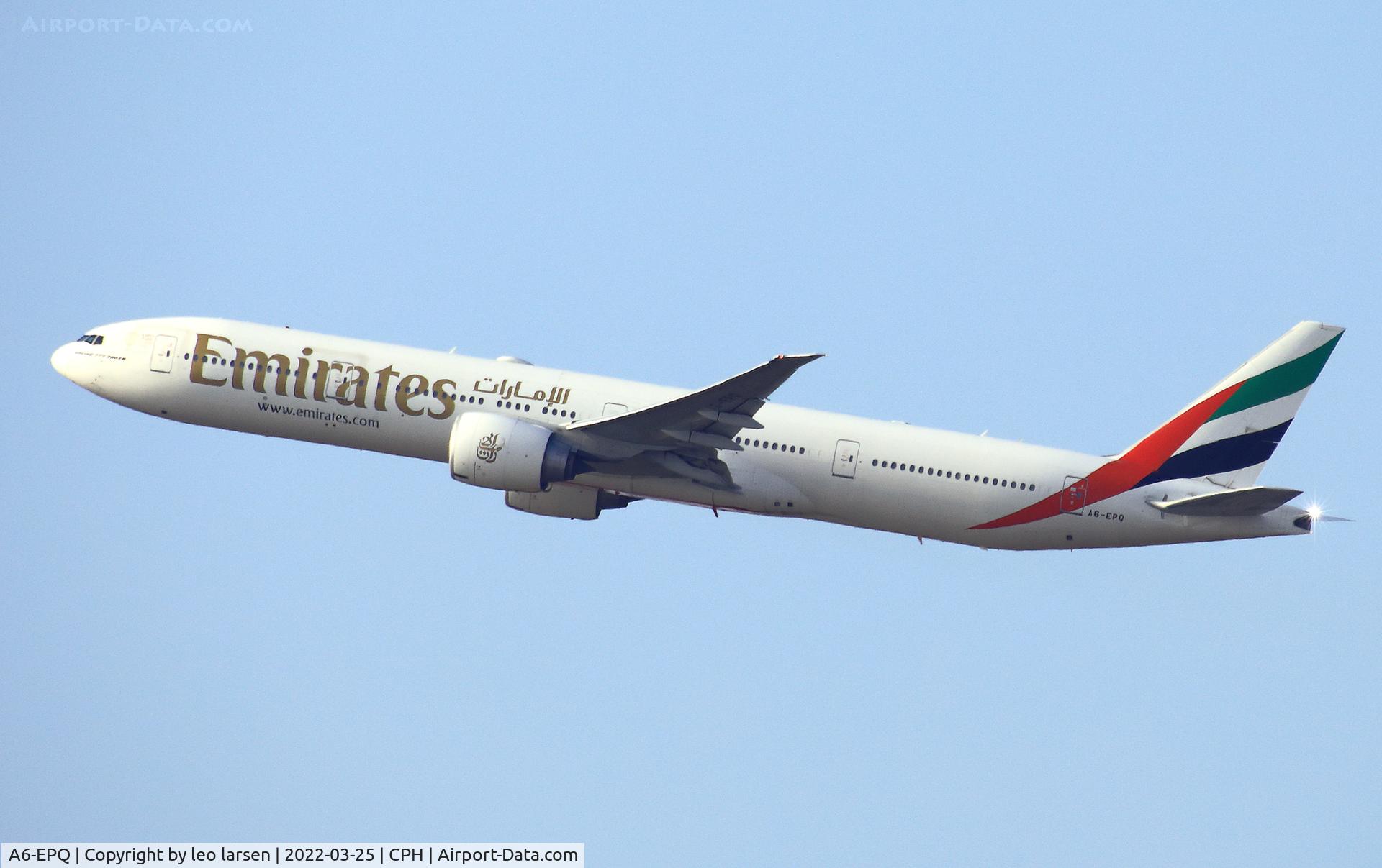 A6-EPQ, 2016 Boeing 777-300/ER C/N 42336, Copenhagen 25.3.2022