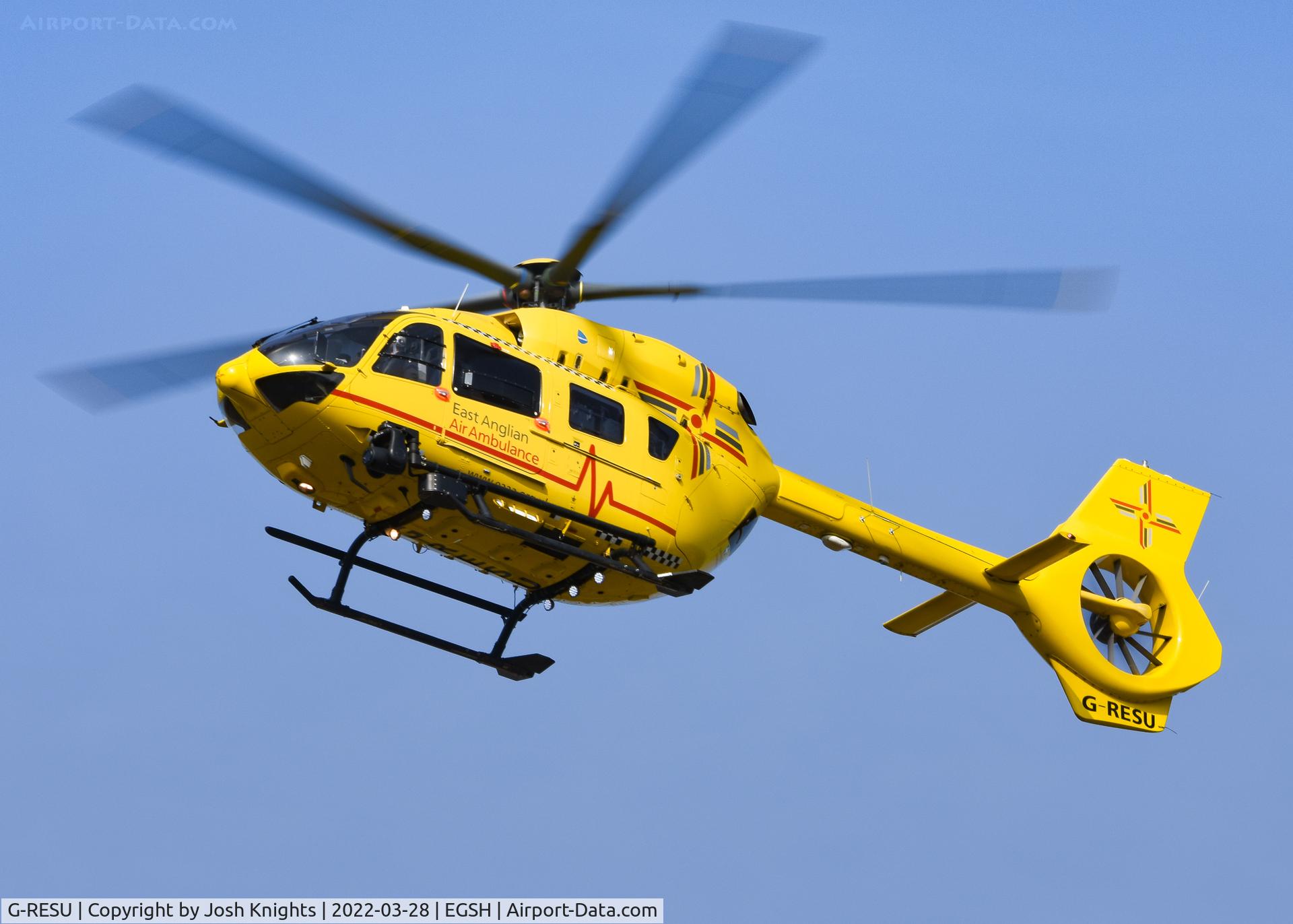 G-RESU, 2015 Airbus Helicopters EC-145T-2 (BK-117D-2) C/N 20052, Arriving Back to Base.