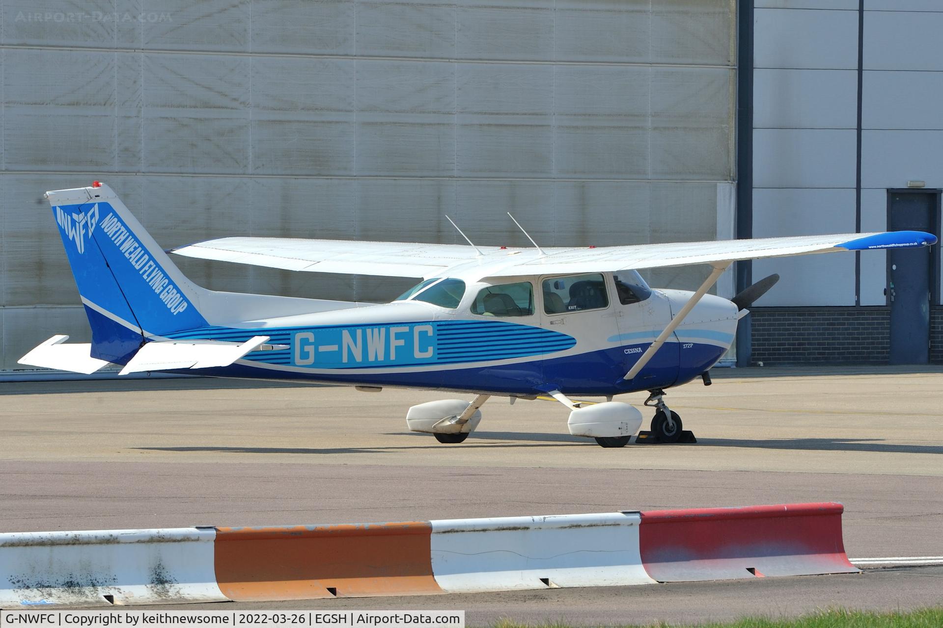 G-NWFC, 1985 Cessna 172P C/N 172-76305, Parked at Norwich.
