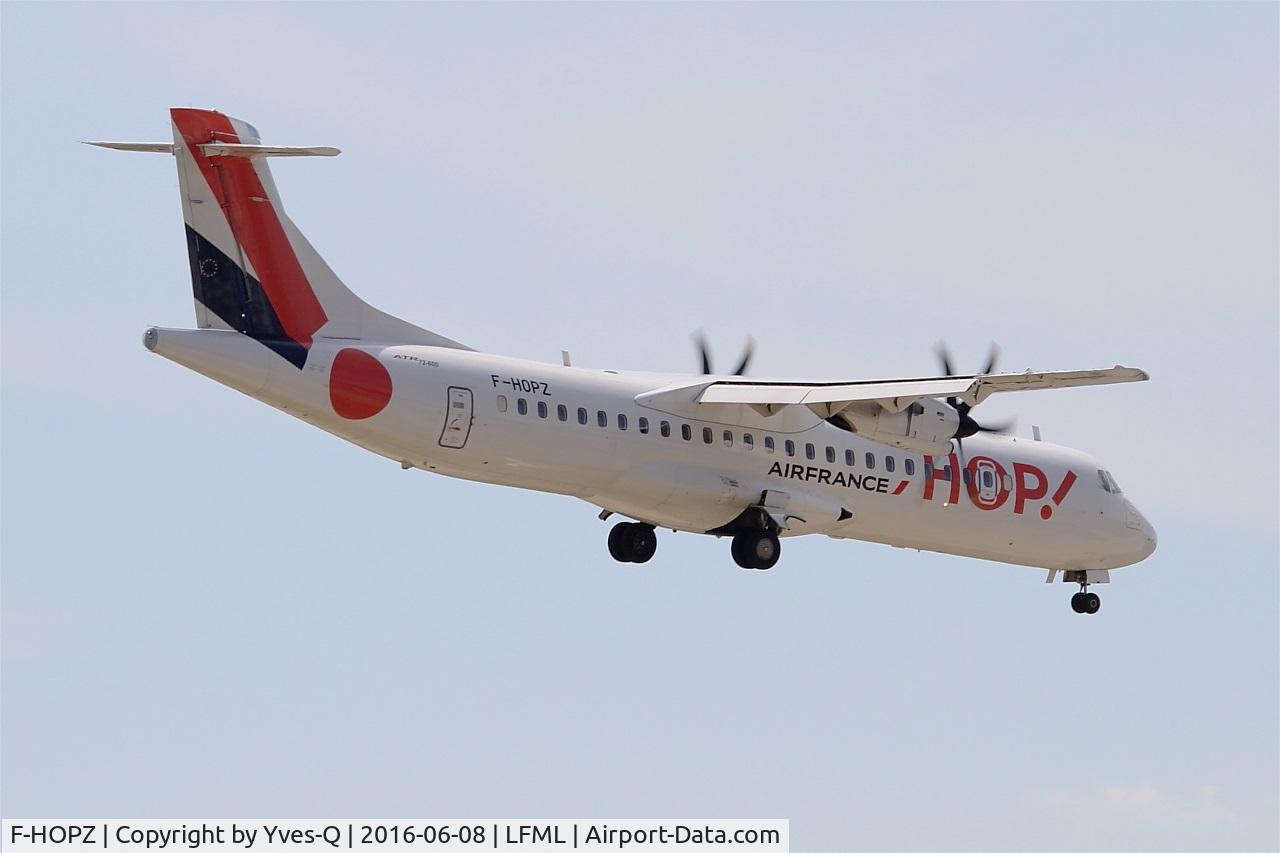 F-HOPZ, 2015 ATR 72-600 (72-212A) C/N 1265, ATR 72-600, On final Rwy 31R, Marseille-Provence Airport (LFML-MRS)