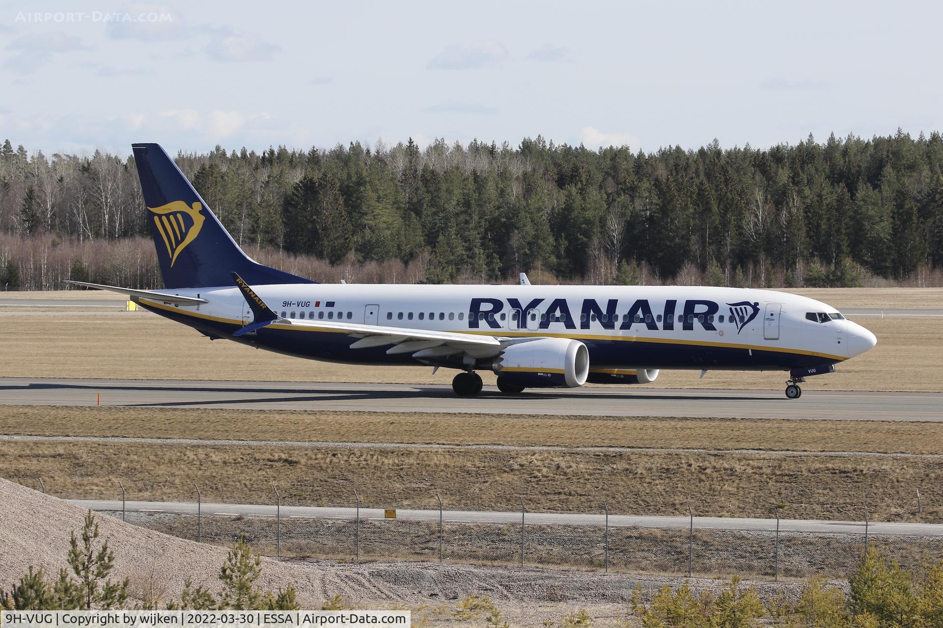 9H-VUG, 2019 Boeing 737-8-200 MAX C/N 65077, TWY W