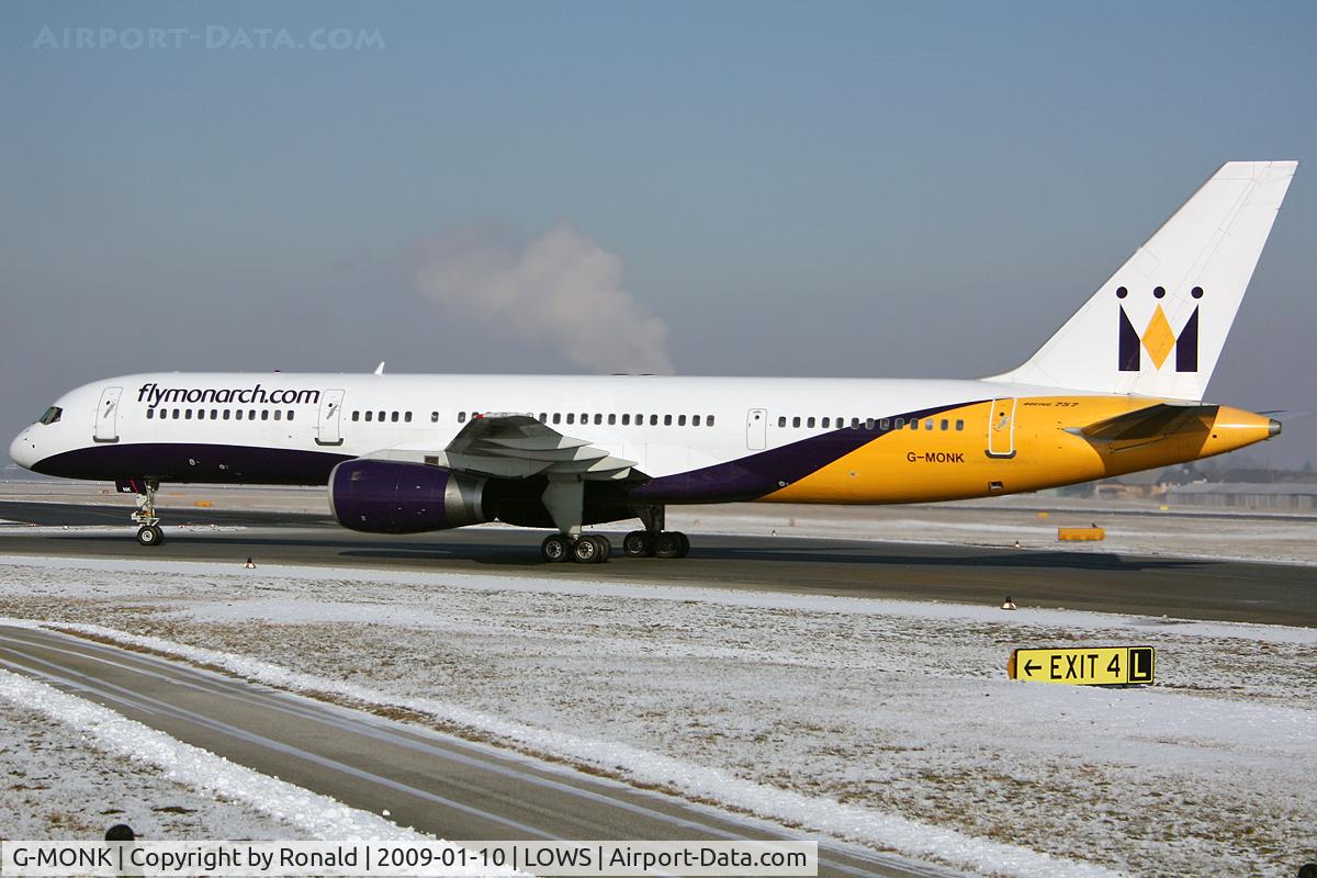 G-MONK, 1988 Boeing 757-2T7 C/N 24105, at lows