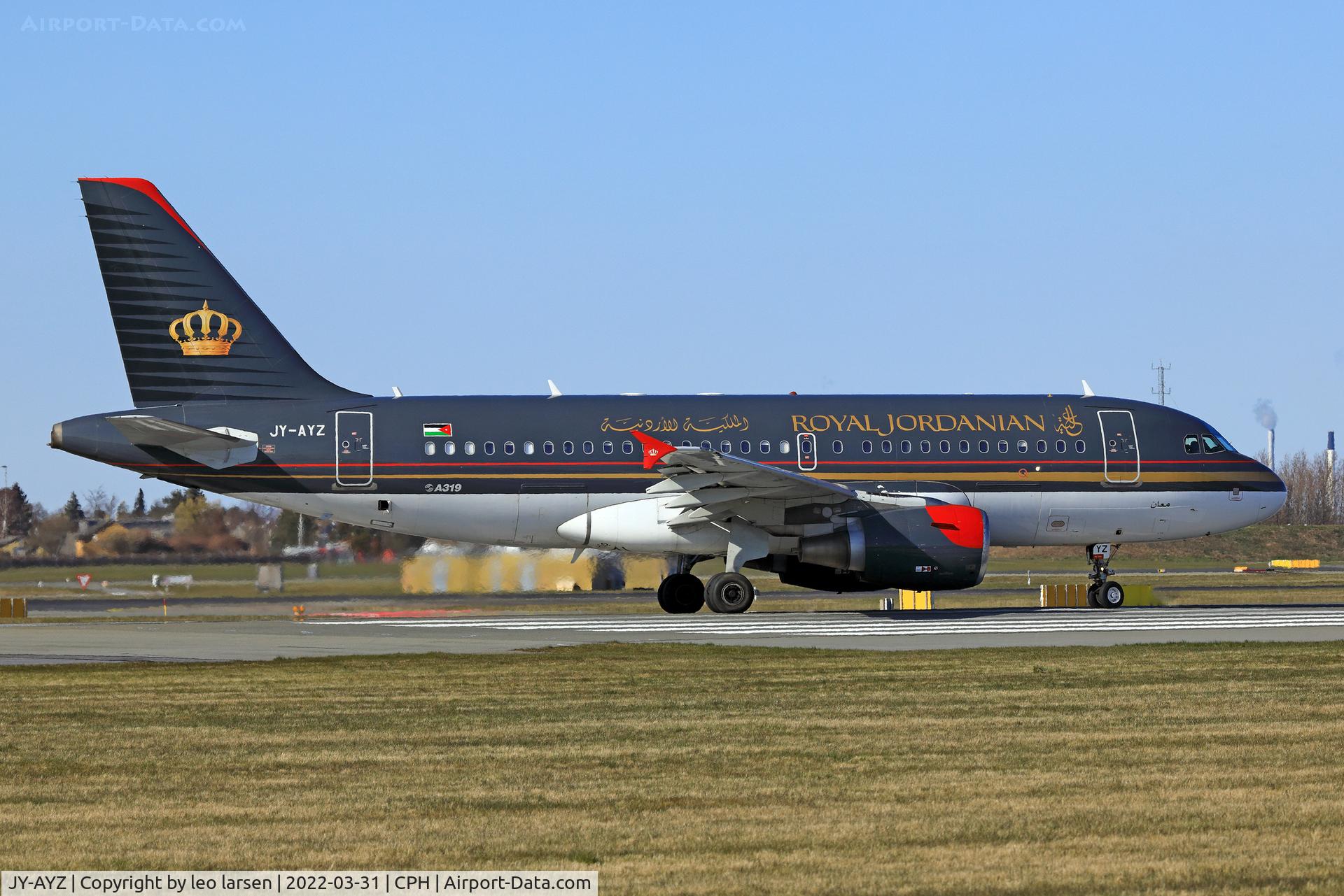 JY-AYZ, 2005 Airbus A319-111 C/N 2497, Copenhagen 31.3.2022