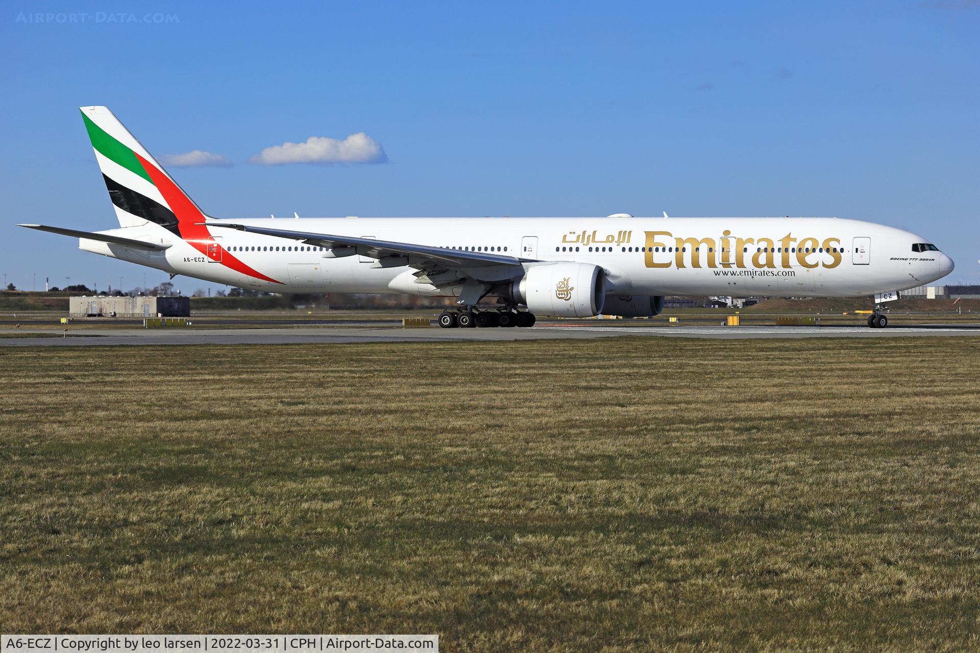 A6-ECZ, 2010 Boeing 777-31H/ER C/N 38983, Copenhagen 31.3.2022