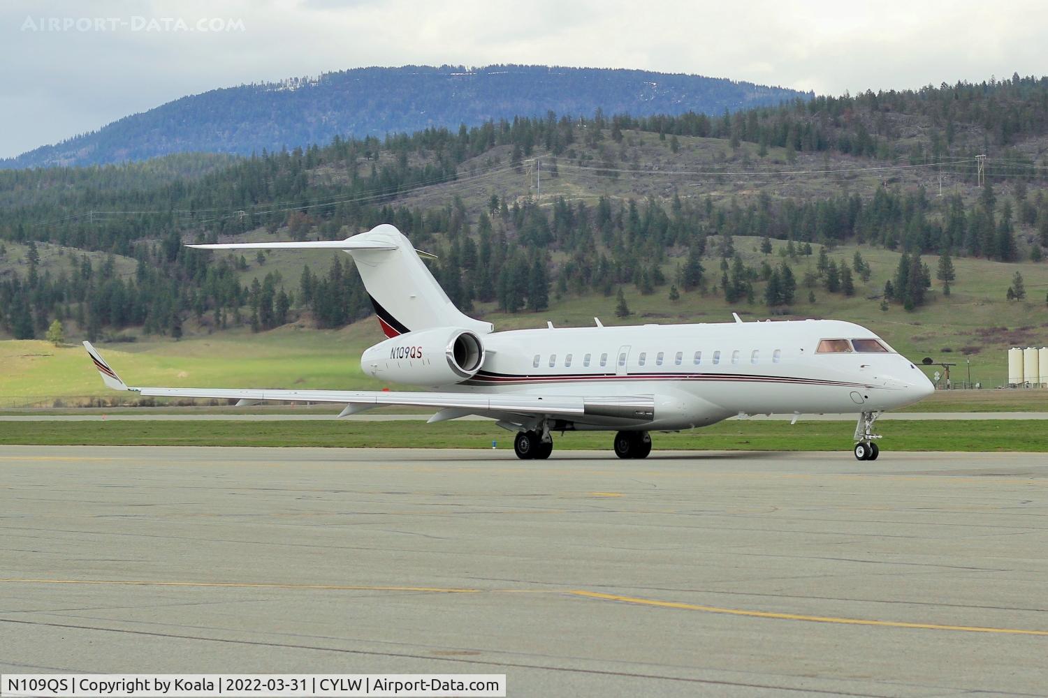 N109QS, 2013 Bombardier BD-700-1A11 Global 5000 C/N 9589, Arrival from Las Vegas