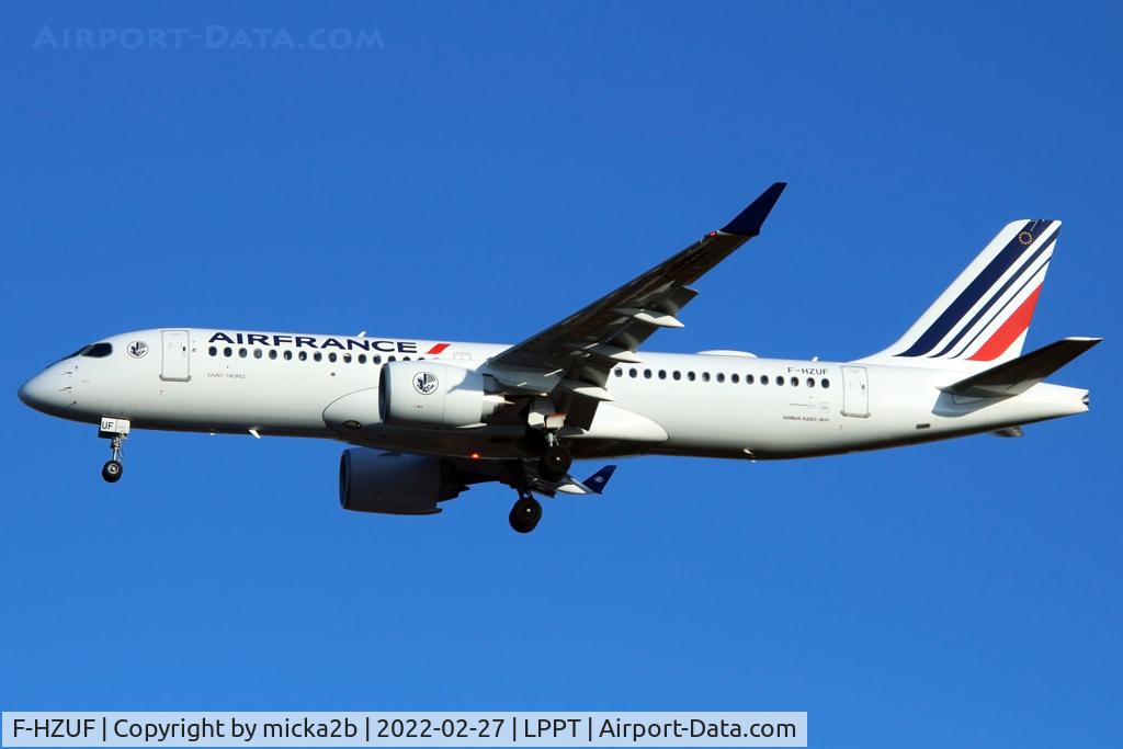 F-HZUF, 2021 Airbus A220-300 C/N 55149, Landing