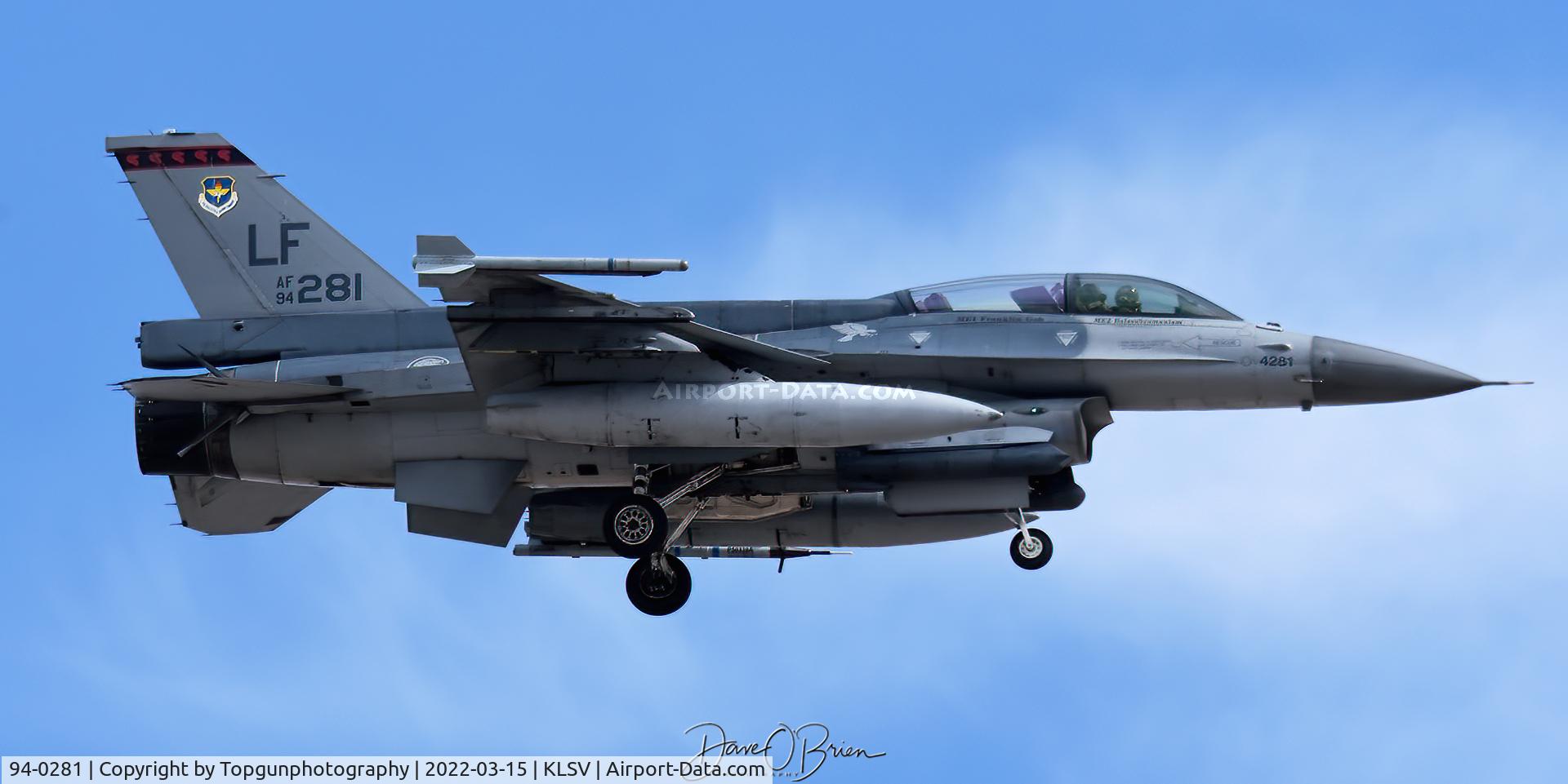 94-0281, 1995 Lockheed F-16D Fighting Falcon C/N DB-8, 425th FS