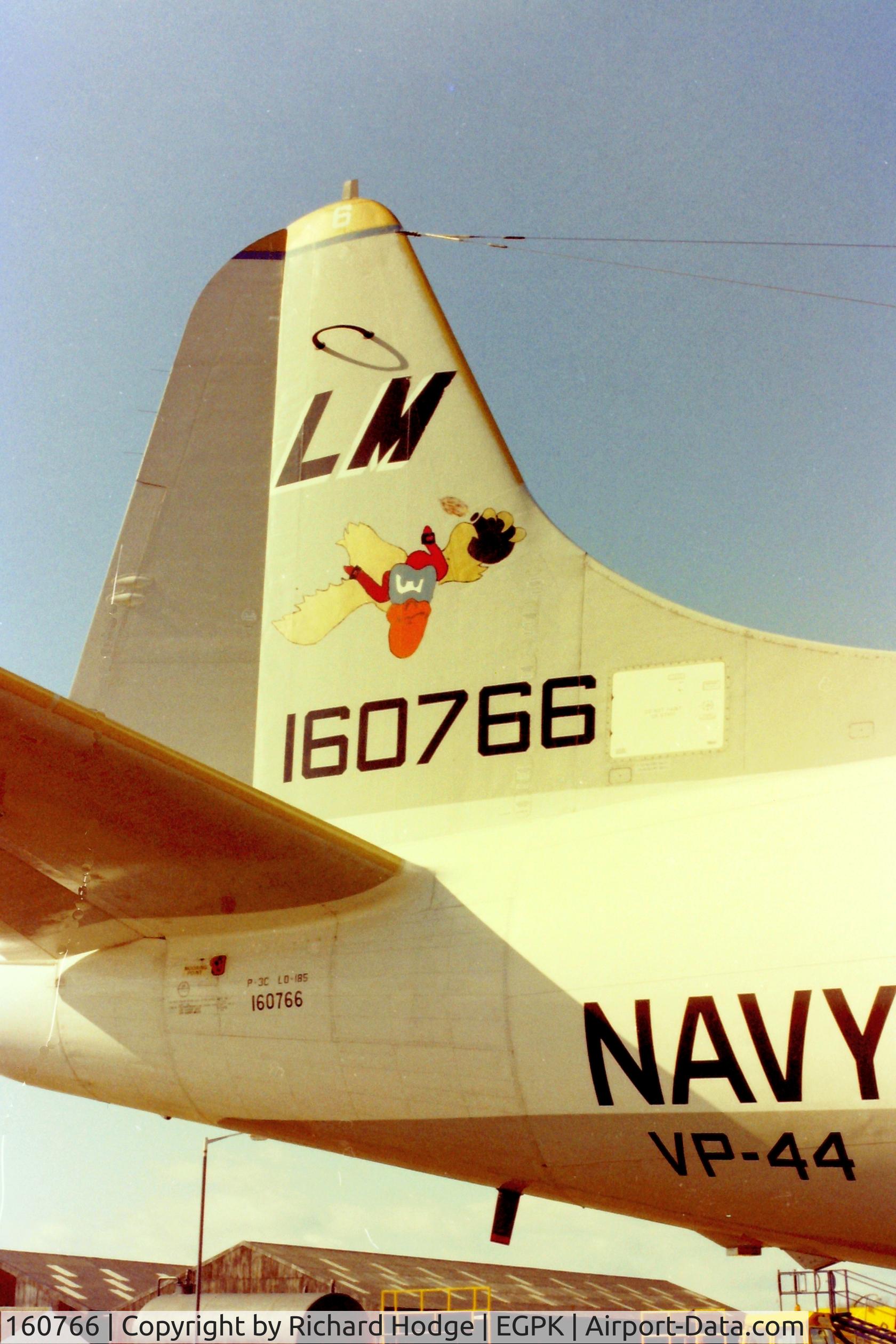 160766, Lockheed P-3C Orion C/N 285A-5675, At Prestwick possibly 1980s.