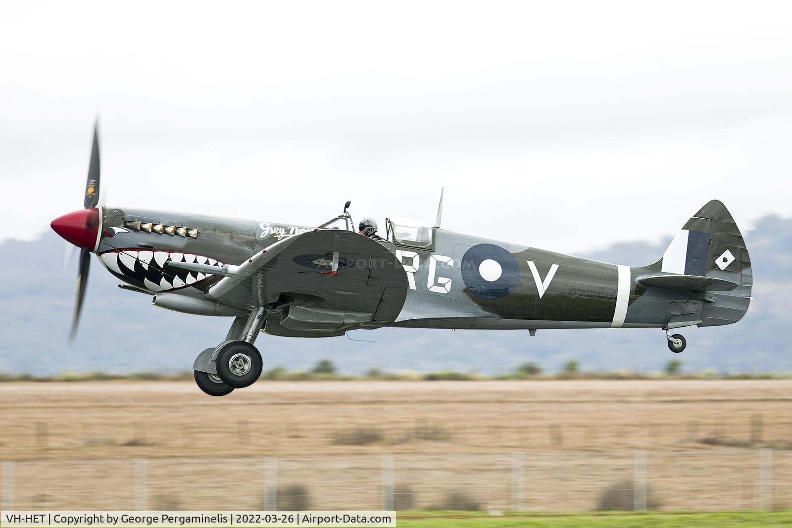 VH-HET, 1944 Supermarine 359 Spitfire HF.VIIIc C/N 6S/581740, Warbirds Over Scone 2022.