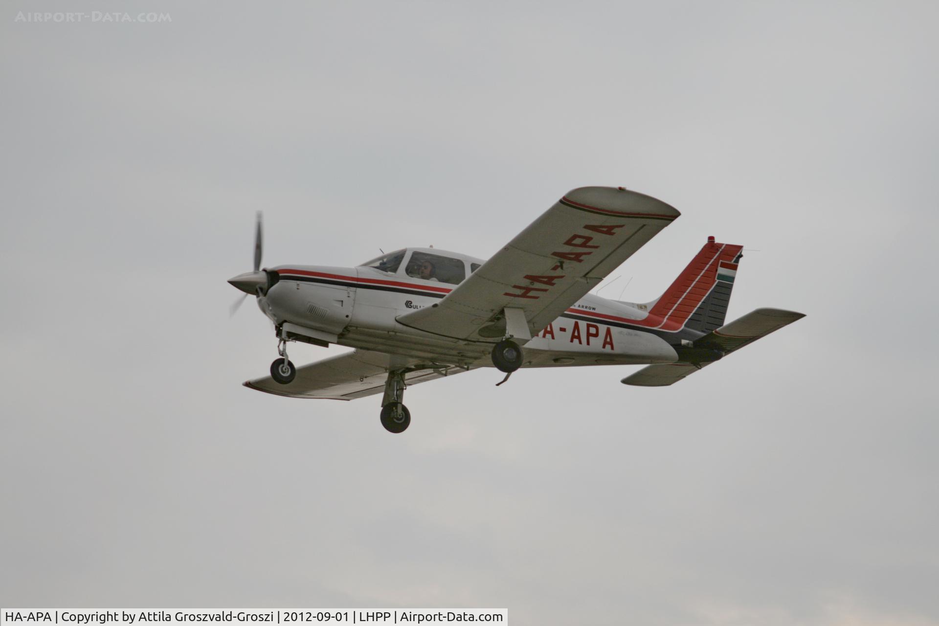 HA-APA, 1975 Piper PA-28R-200 Cherokee Arrow II C/N 28R-7535328, LHPP - Pécs-Pogány Airport, Hungary