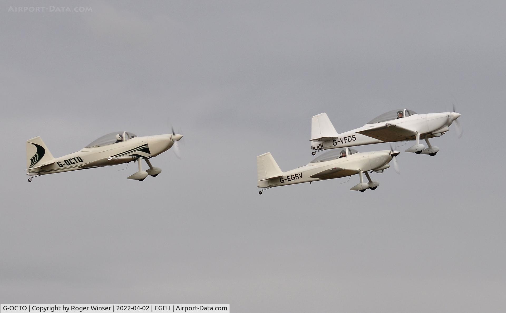 G-OCTO, 2003 Vans RV-8 C/N 470, Visiting aircraft (Raven 2 of Team Raven) departing Runway 04.