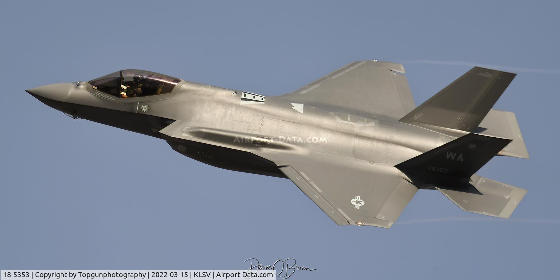 18-5353, 2019 Lockheed Martin F-35A Lightning II C/N AM-7, SCAT41 in the flex