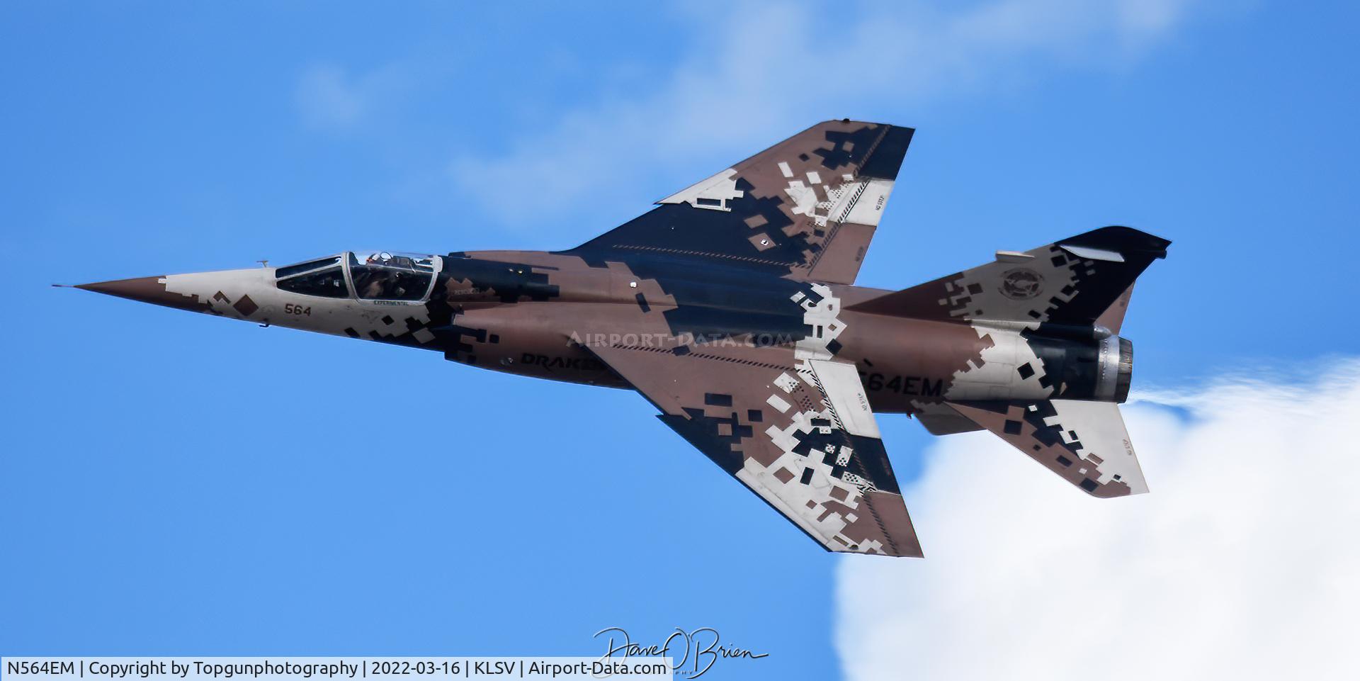N564EM, 1981 Dassault Mirage  F.1C C/N 43, COMRADE1 on the flex for an evening sortie