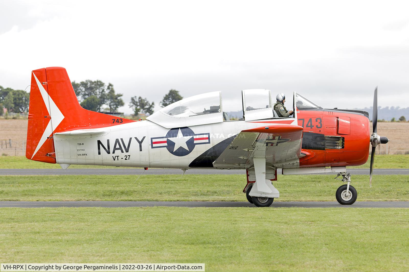 VH-RPX, 1956 North American T-28B Trojan C/N 200-106, Warbirds Over Scone 2022