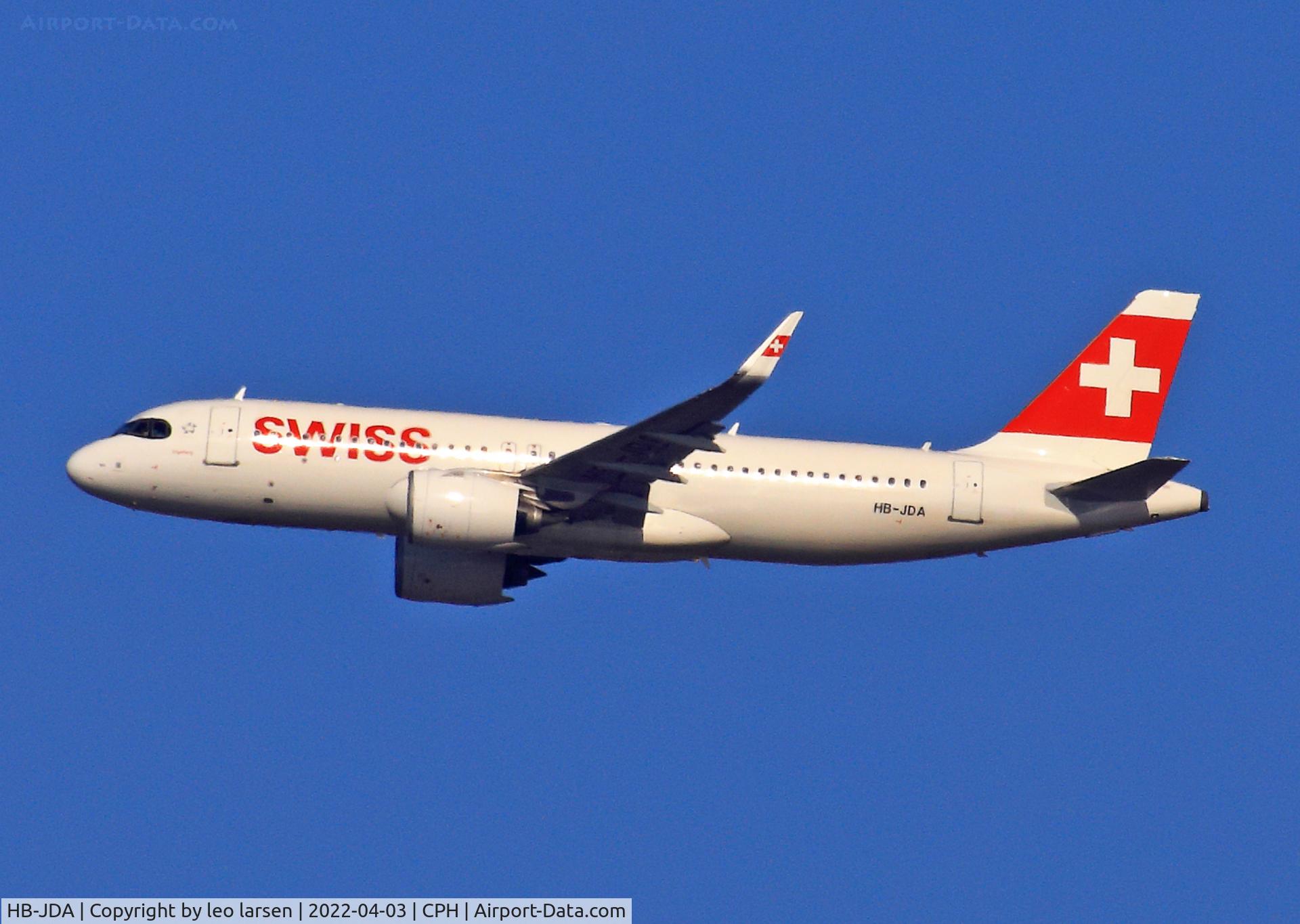 HB-JDA, 2020 Airbus A320-271N C/N 9246, Copenhagen 3.4.2022