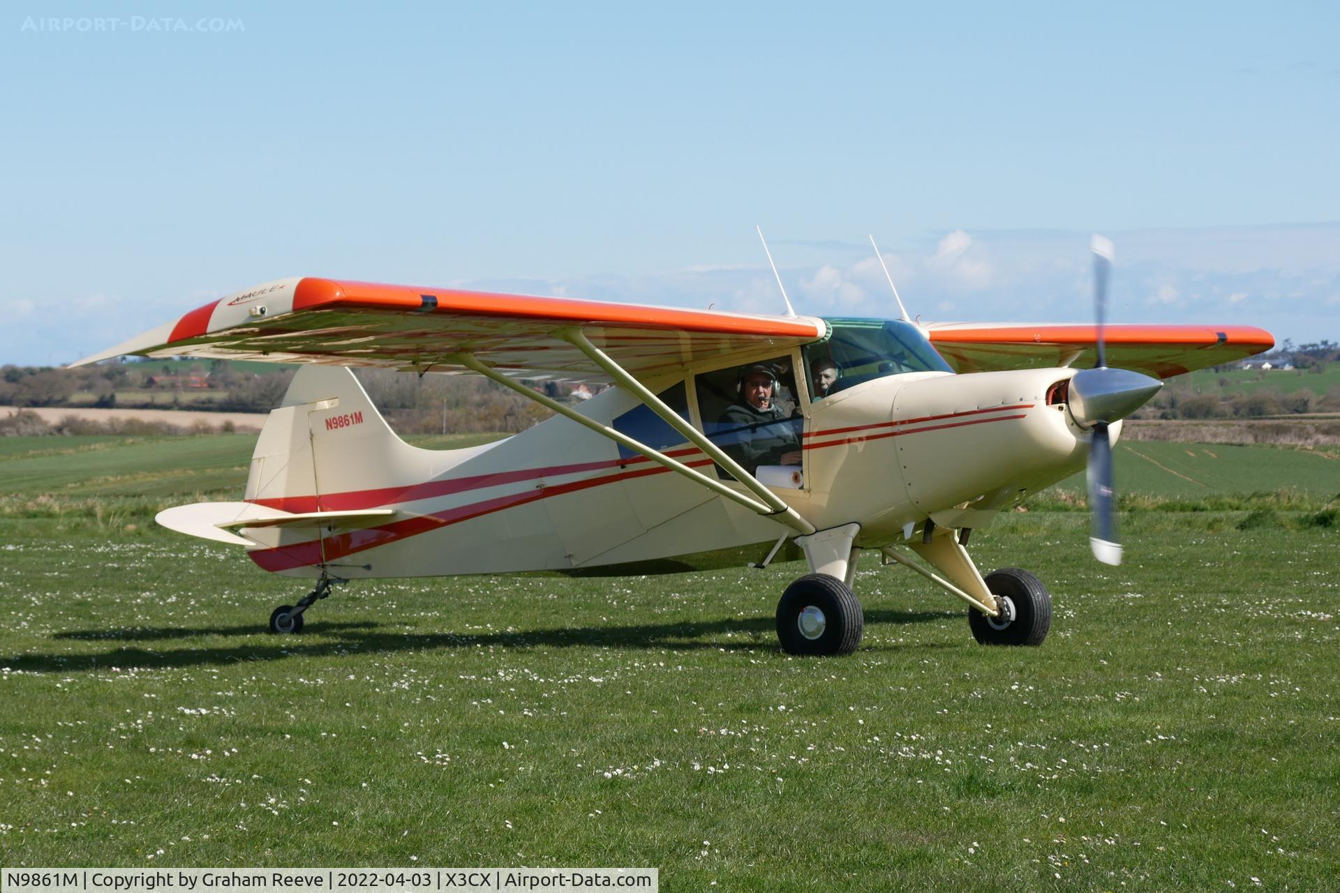 N9861M, 1967 Maule M-4-210C Rocket C/N 1058C, Just landed at Northrepps.