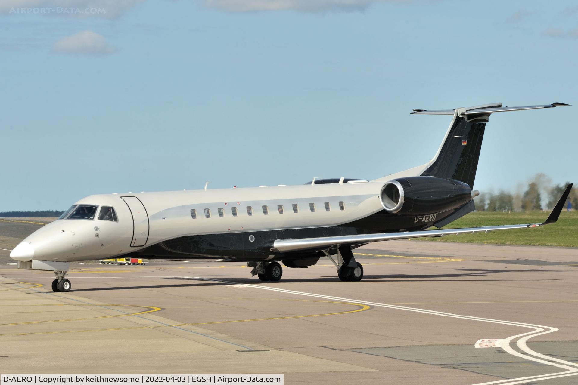 D-AERO, 2015 Embraer EMB-135BJ Legacy 650 C/N 14501214, Arriving at Norwich from Dublin.