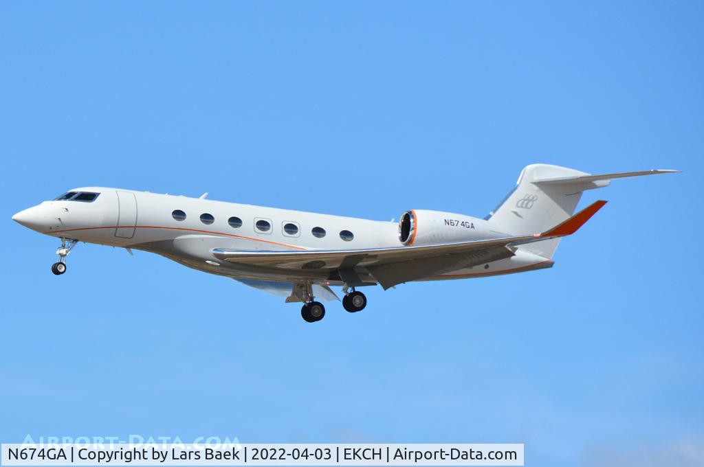 N674GA, 2007 Israel Aircraft Industries Gulfstream 200 C/N 174, Arrive in Copenhagen