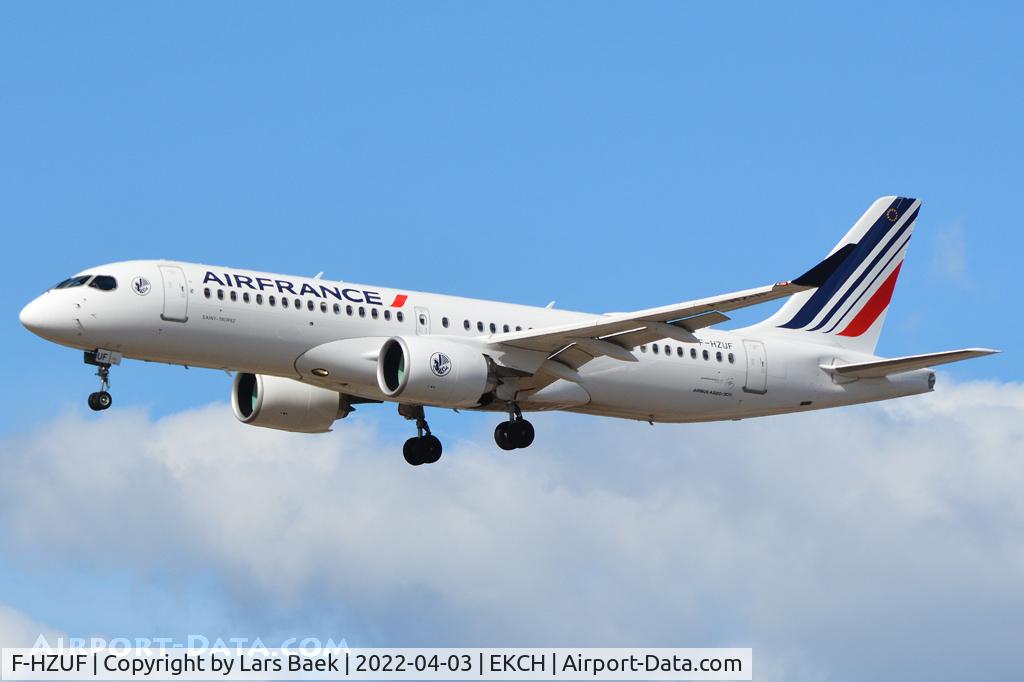 F-HZUF, 2021 Airbus A220-300 C/N 55149, Arrive in Copenhagen