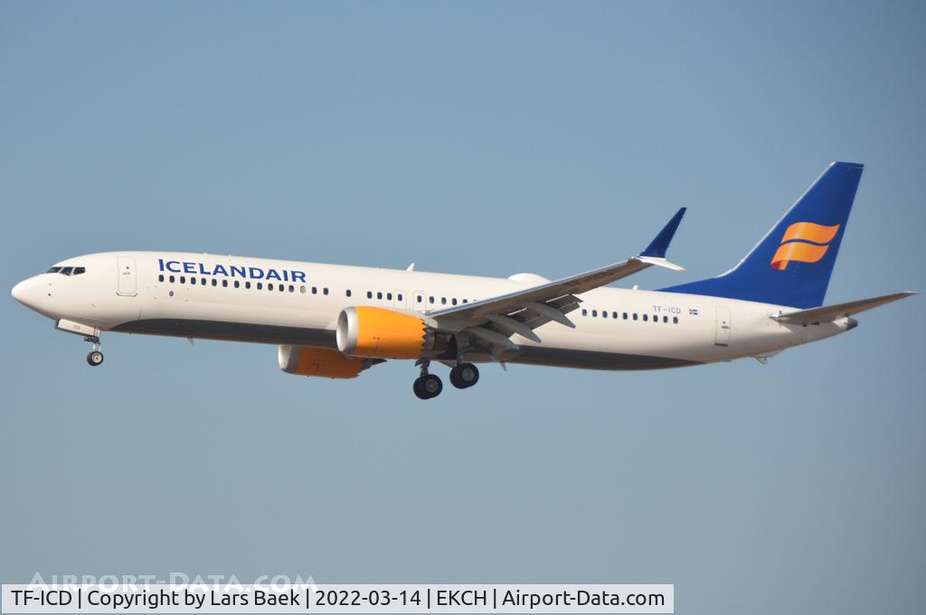 TF-ICD, 2021 Boeing 737-9 MAX C/N 44361, Arrive on RWY22L in CPH