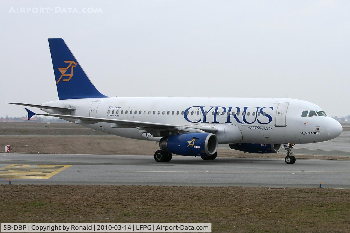 5B-DBP, 2002 Airbus A319-132 C/N 1768, at cdg