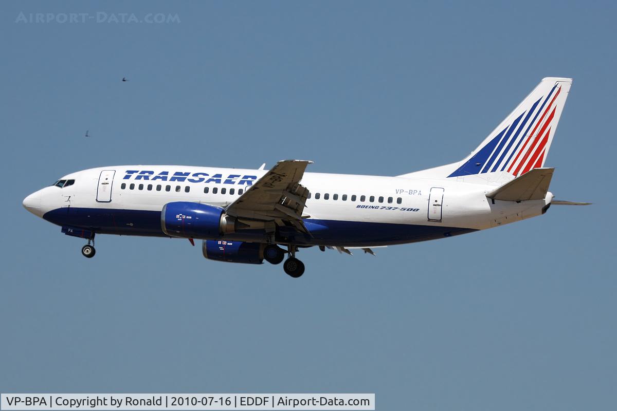VP-BPA, 1991 Boeing 737-5K5 C/N 25037, at fra