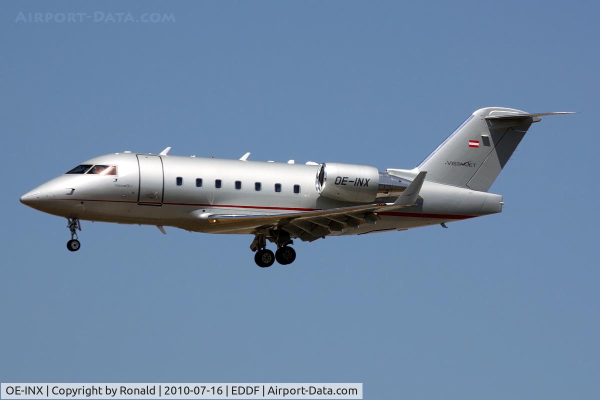 OE-INX, 2005 Bombardier Challenger 604 (CL-600-2B16) C/N 5629, at fra