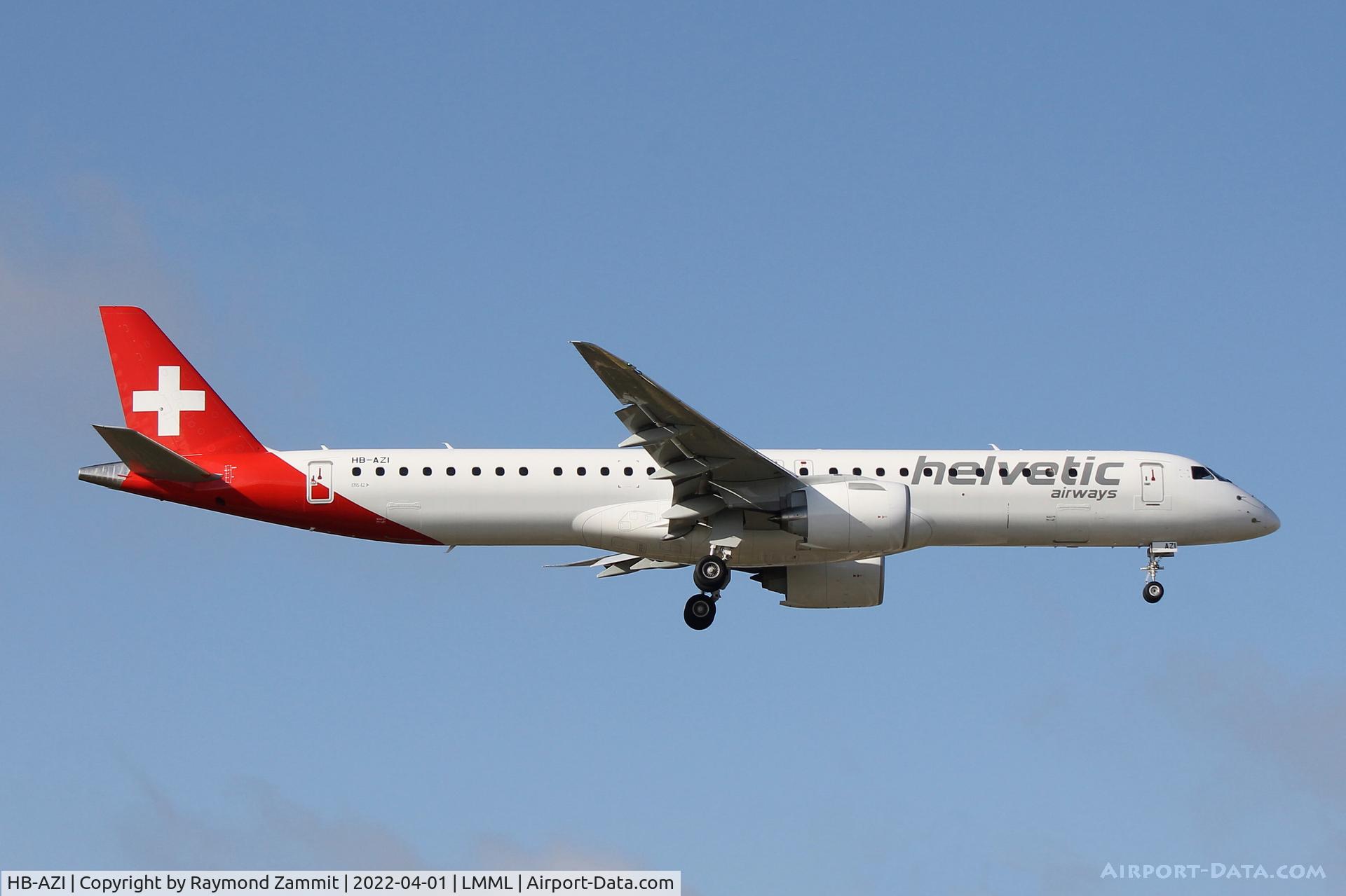 HB-AZI, 2021 Embraer E195-E2 (ERJ-190-400STD) C/N 19020055, Embraer E195-E2 HB-AZI Helvetic Airways