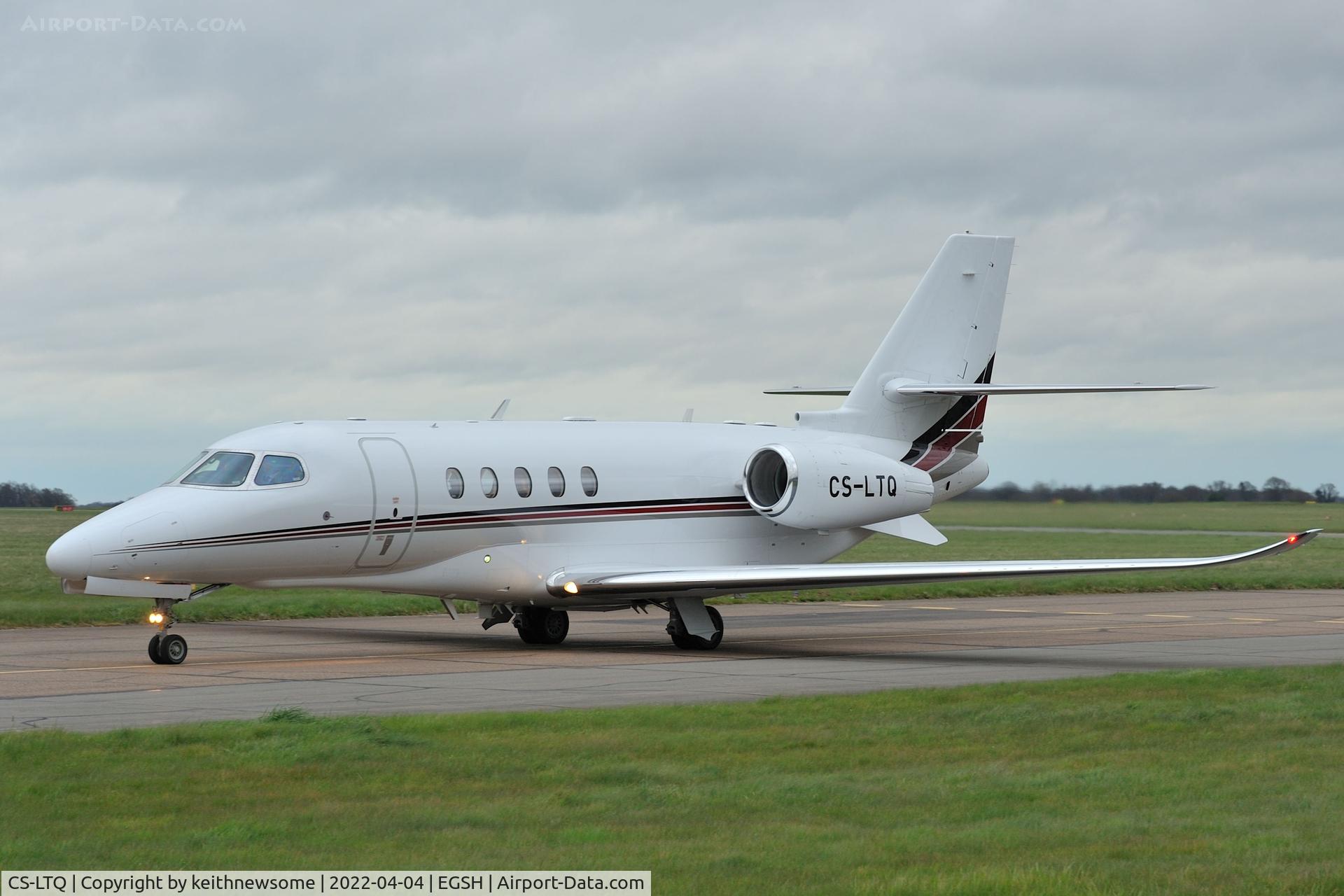 CS-LTQ, 2021 Cessna 680A Citation Latitude C/N 680A-0283, Arriving at Norwich from Faro, Portugal.