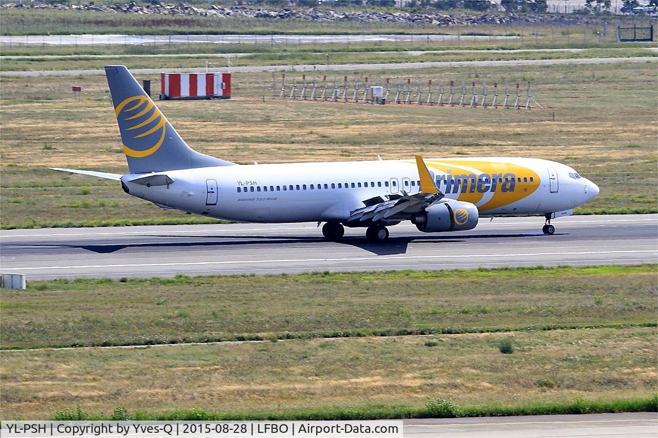 YL-PSH, 2005 Boeing 737-86N C/N 34247, Boeing 737-86N, Landing rwy 14R, Toulouse-Blagnac airport (LFBO-TLS)